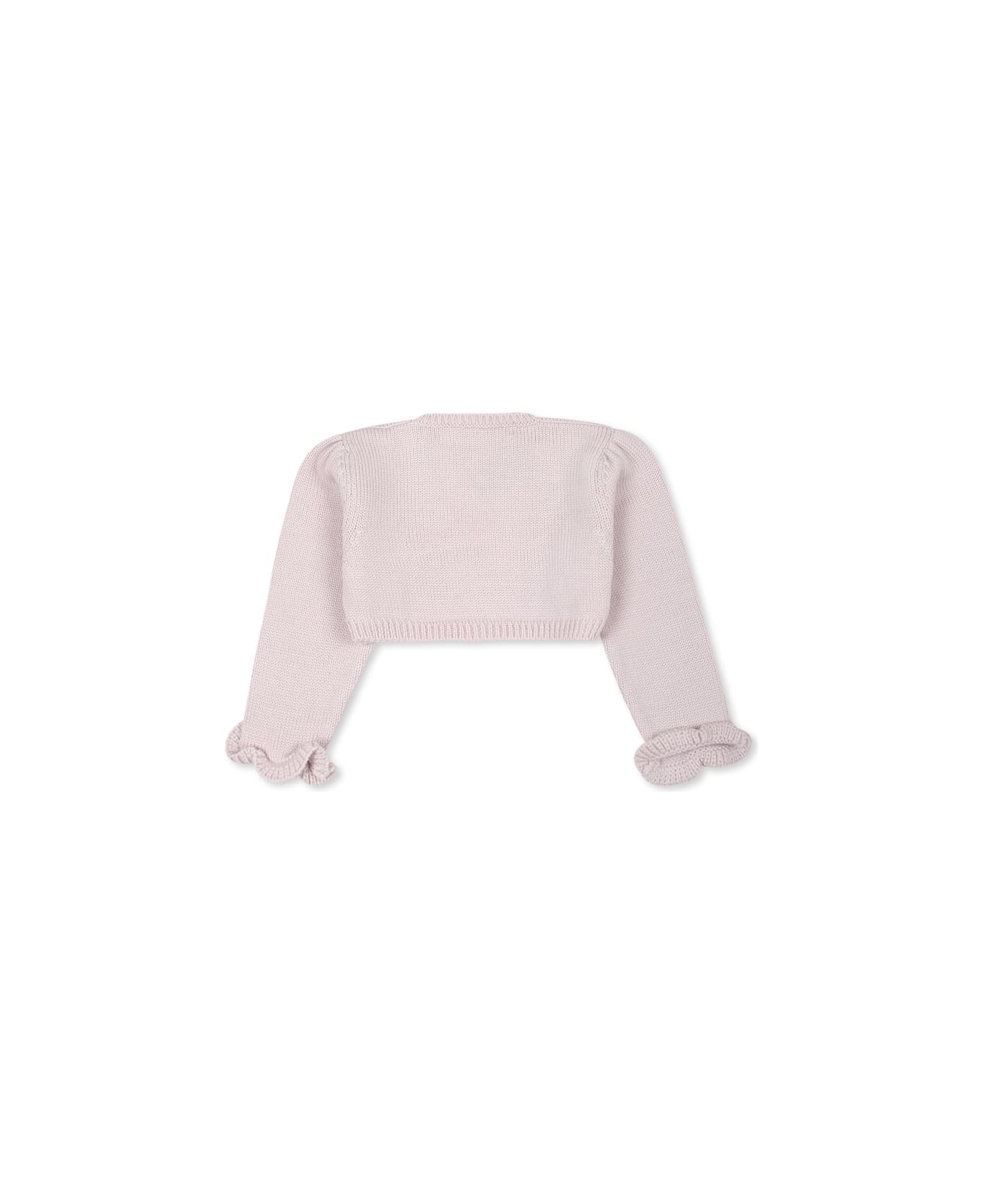 La stupenderia Pink Shrug For Baby Girl - Pink