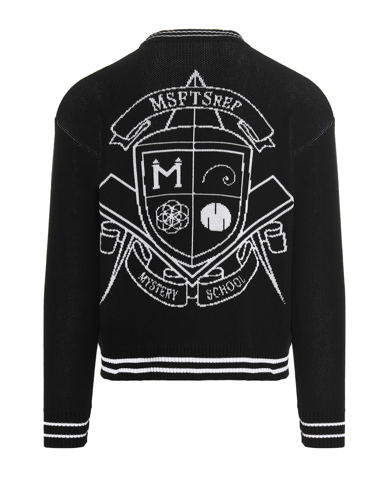 MSFTSrep Jacquard Logo Sweater - White/Black フリース