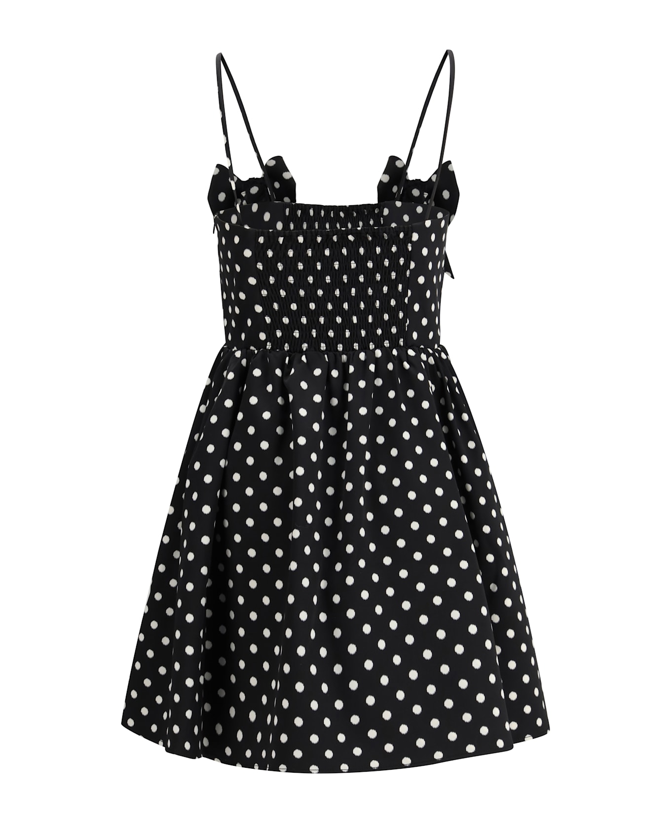 Ganni Polka-dot Satin Mini Dress