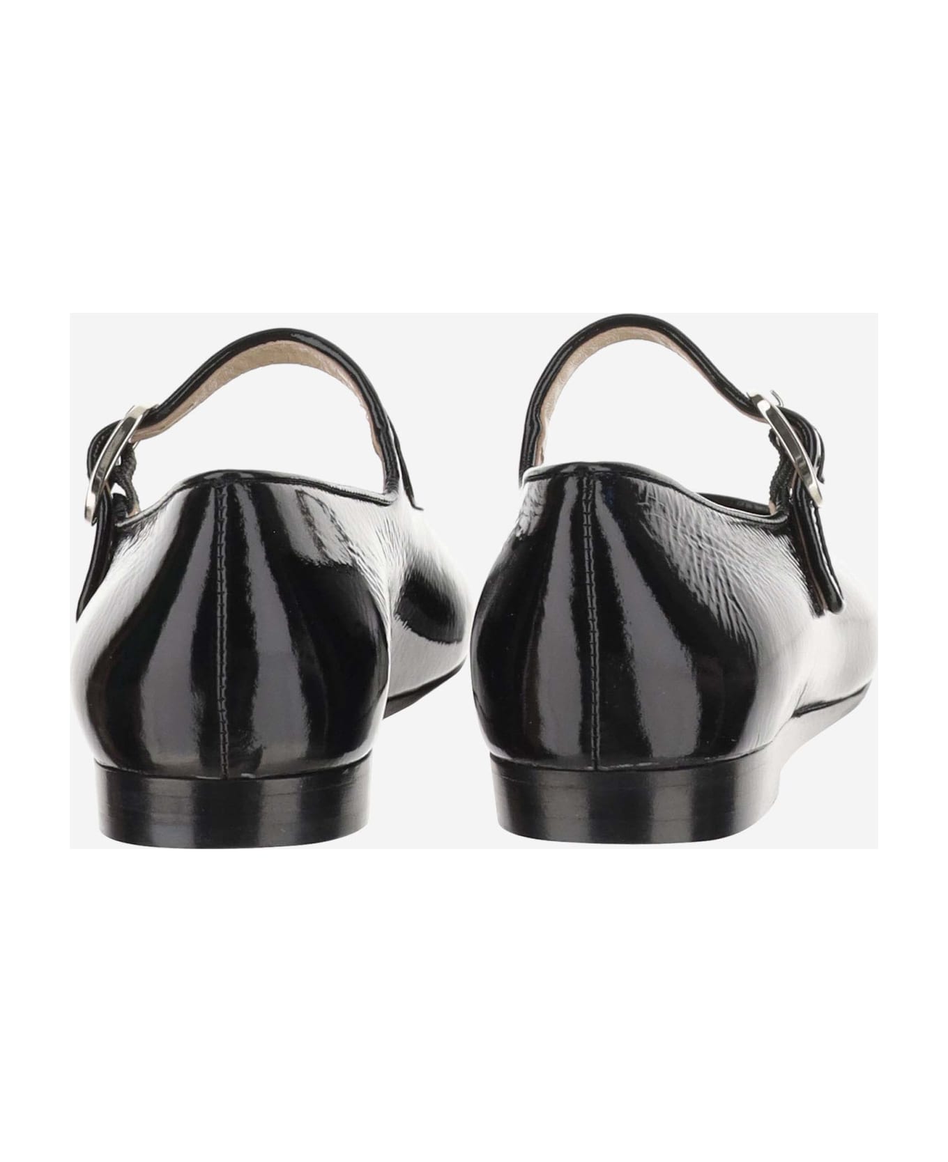 Le Monde Beryl Leather Mary Jane Ballet Flats - Black