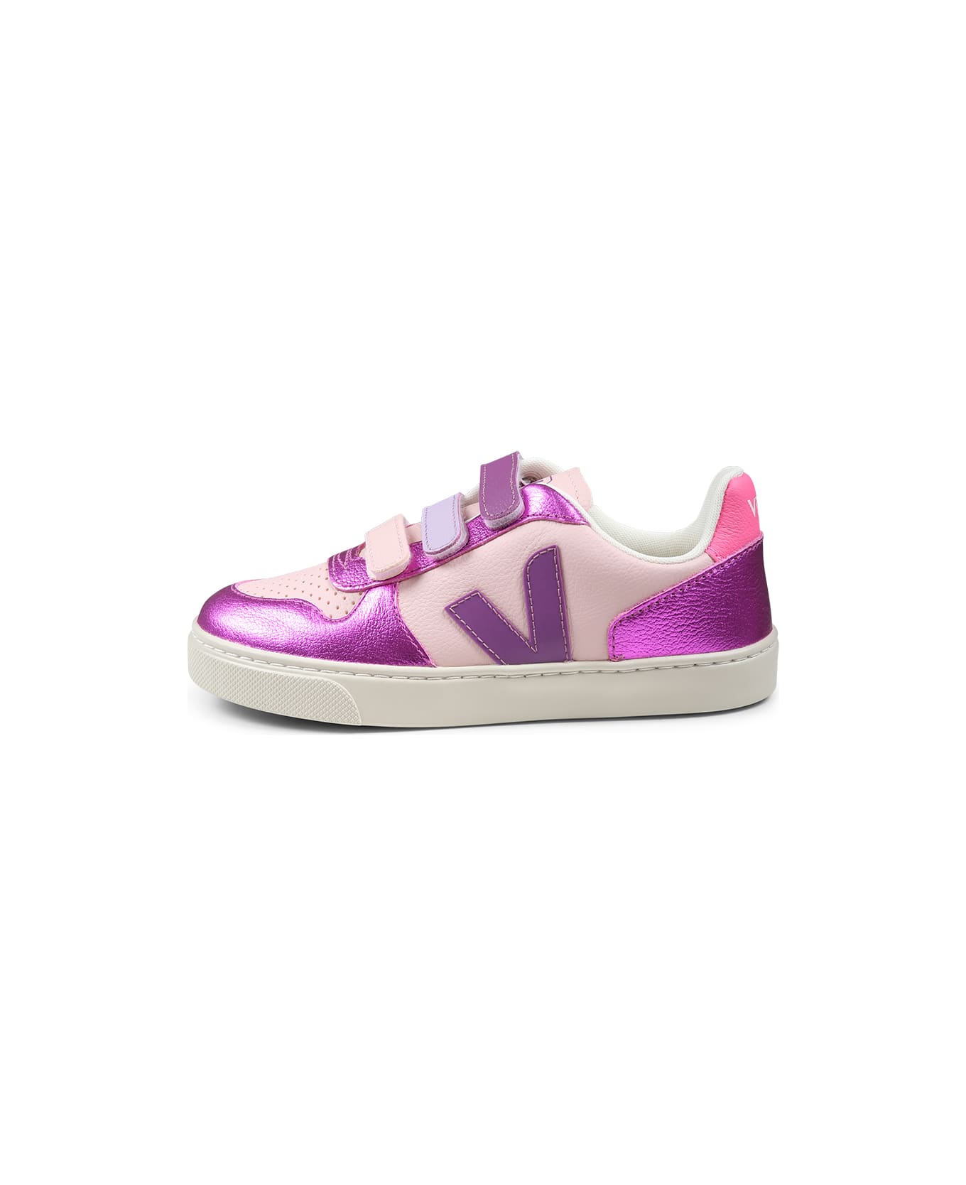 Veja Pink Sneakers For Girl With Logo - Pink