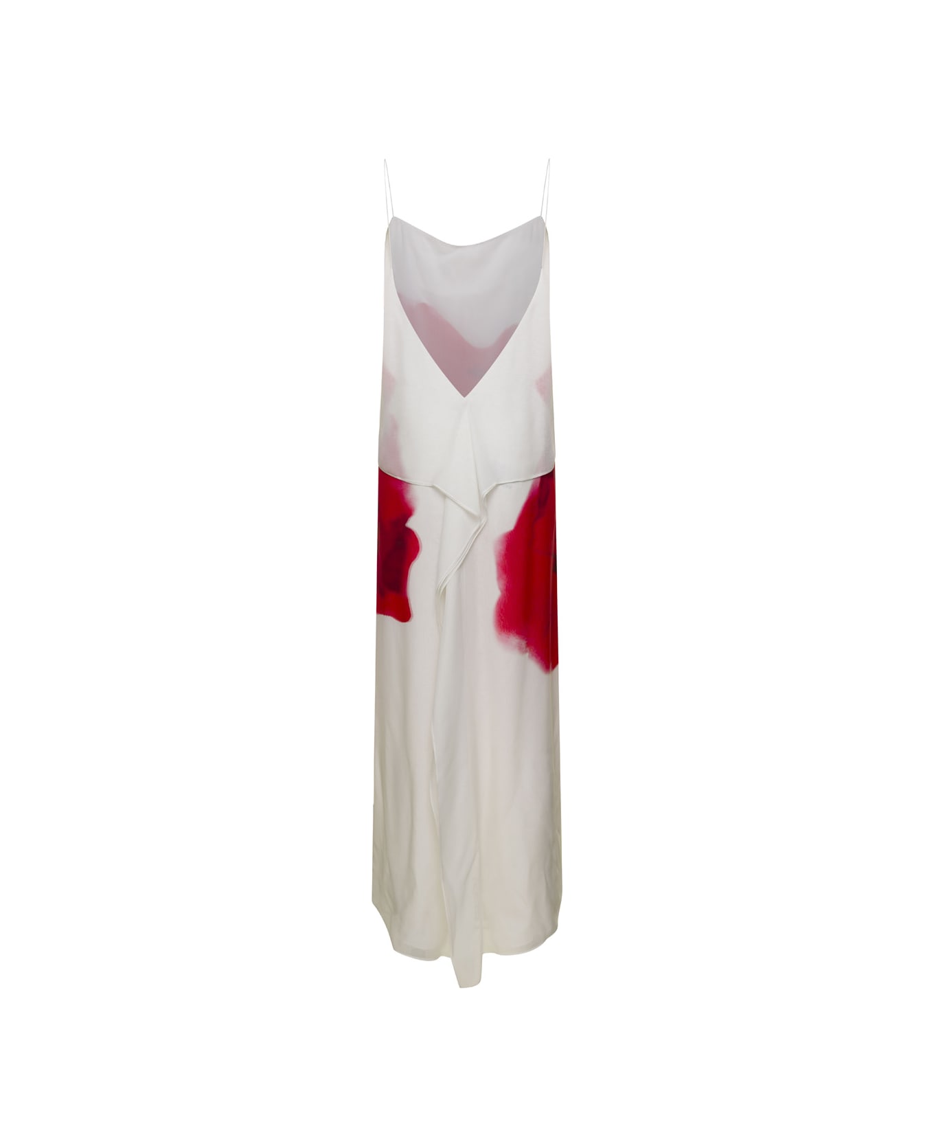 Alexander McQueen Chiffon Open Back Dress Look33 - White