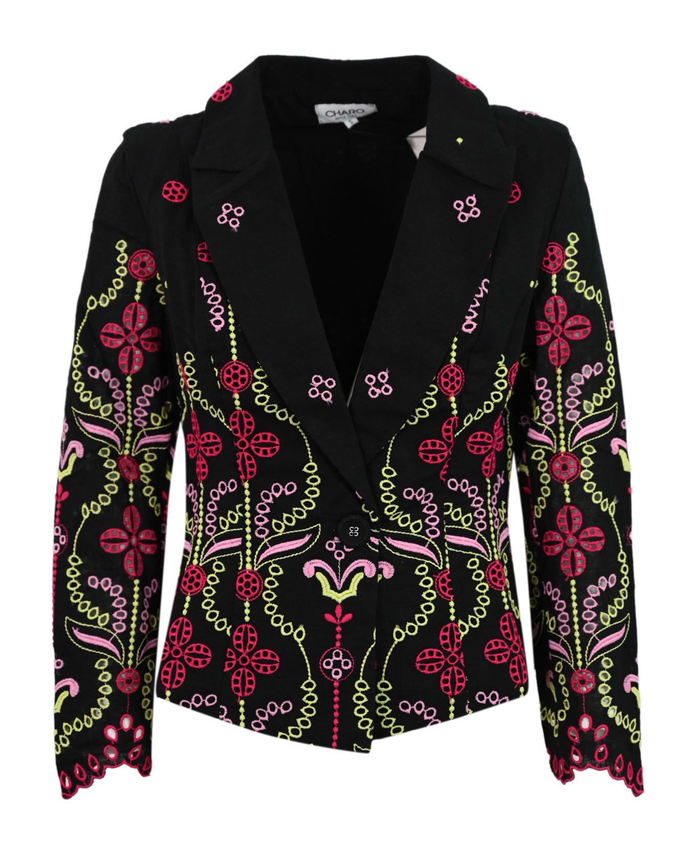 Charo Ruiz Kira Jacket In Cotton And Linen - Black lolita