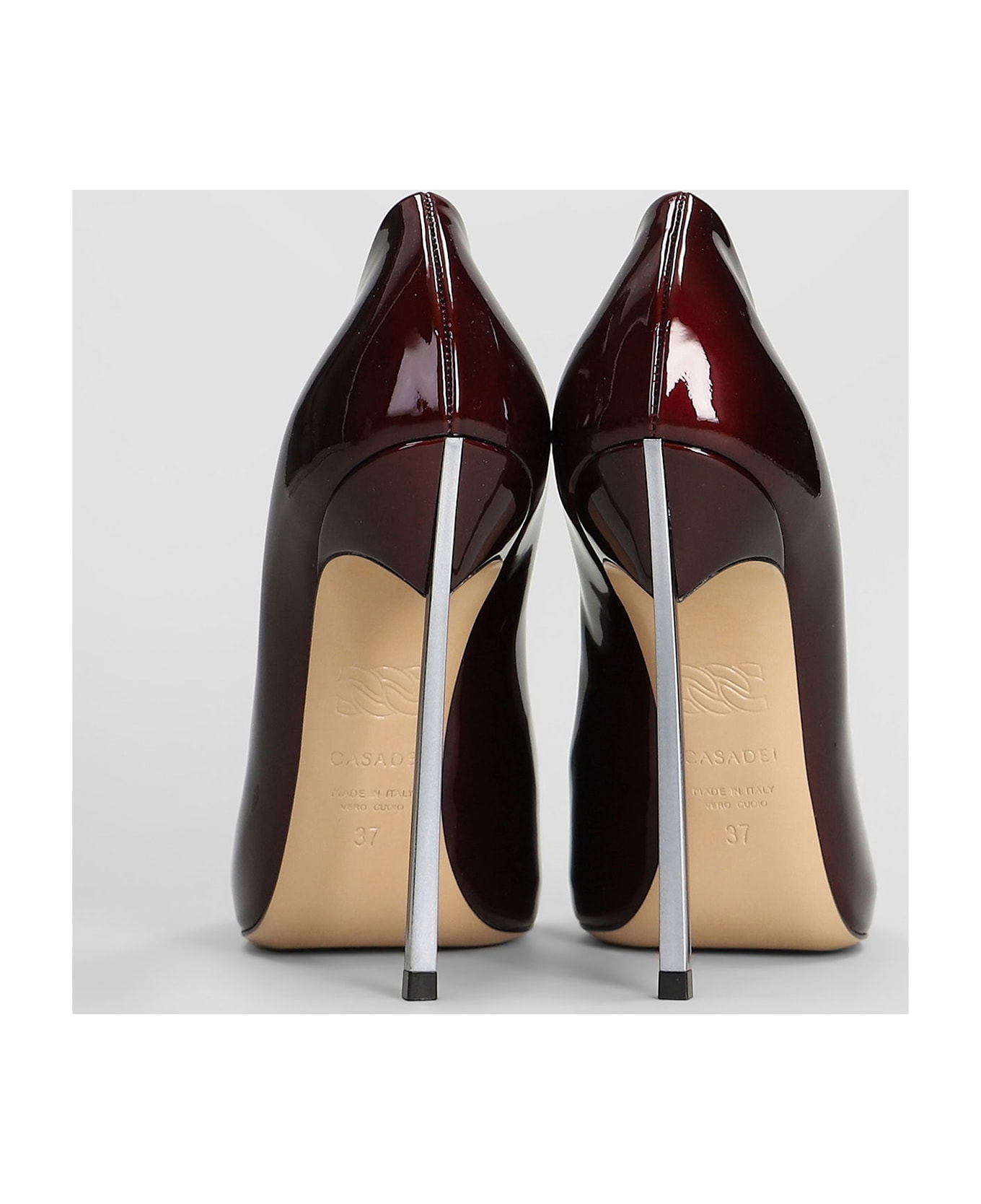 Casadei Blade Pumps In Bordeaux Patent Leather - bordeaux