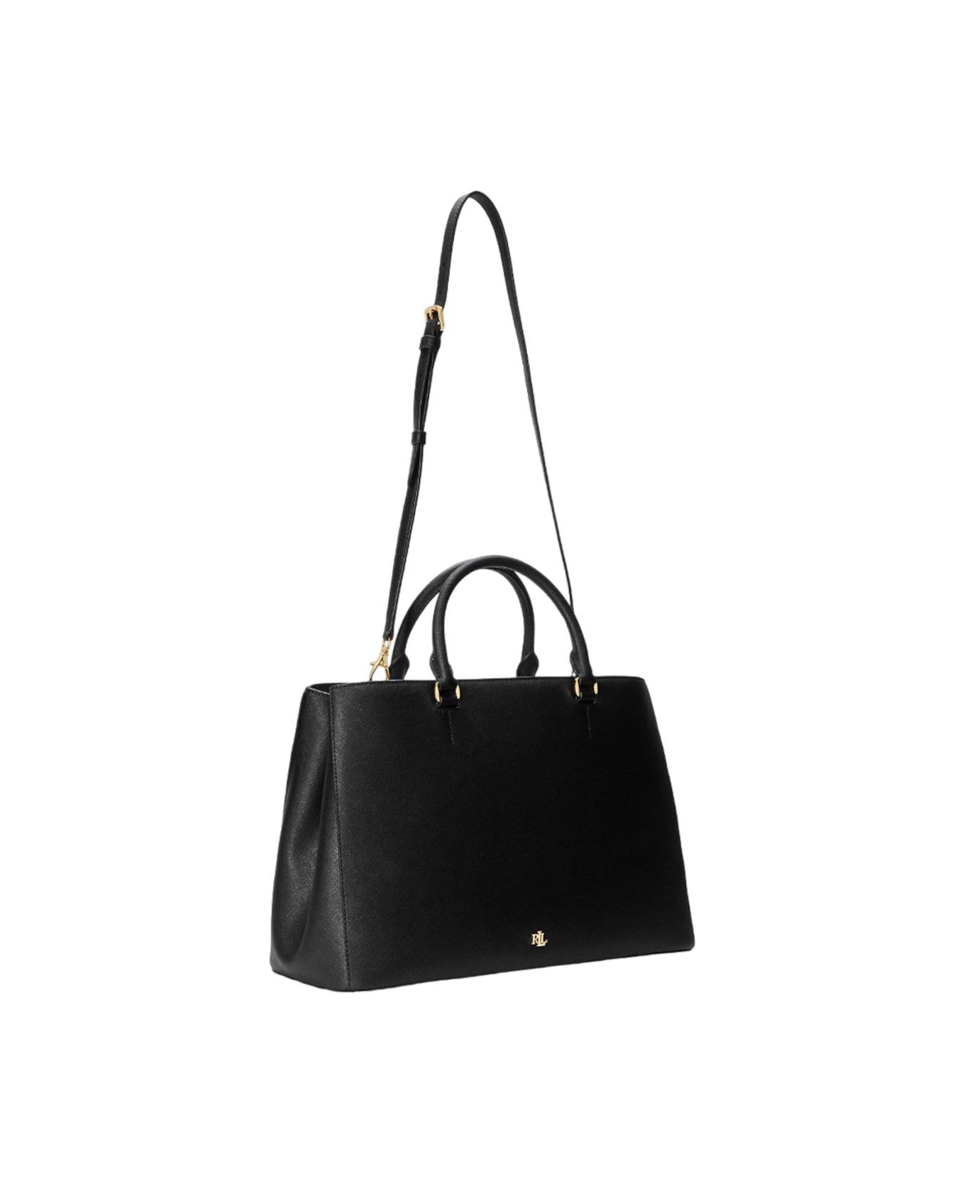 Polo Ralph Lauren Hanna Logo Plaque Tote Bag - Black