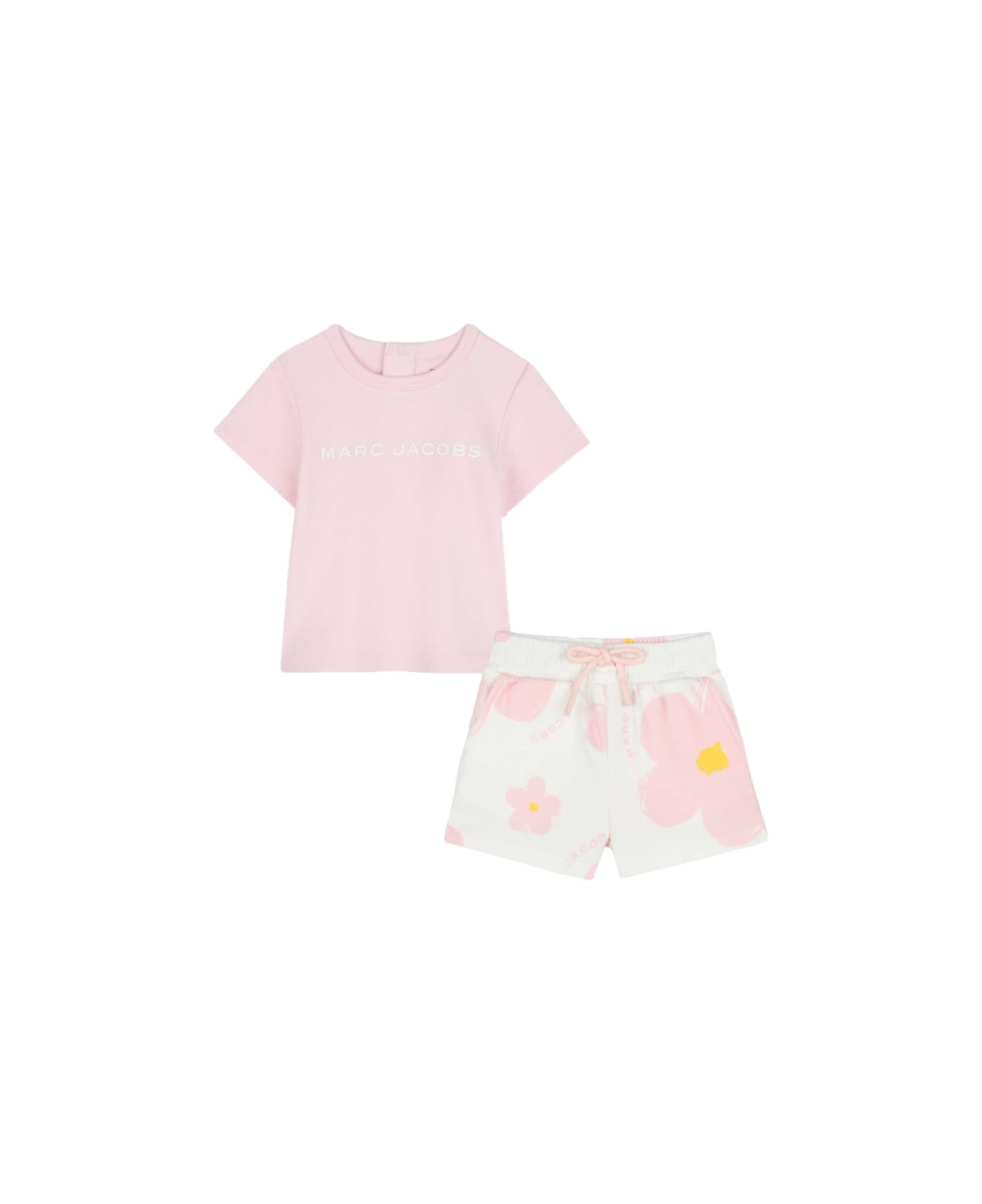 Marc Jacobs T-shrt Set With Bermuda Shorts - PINK