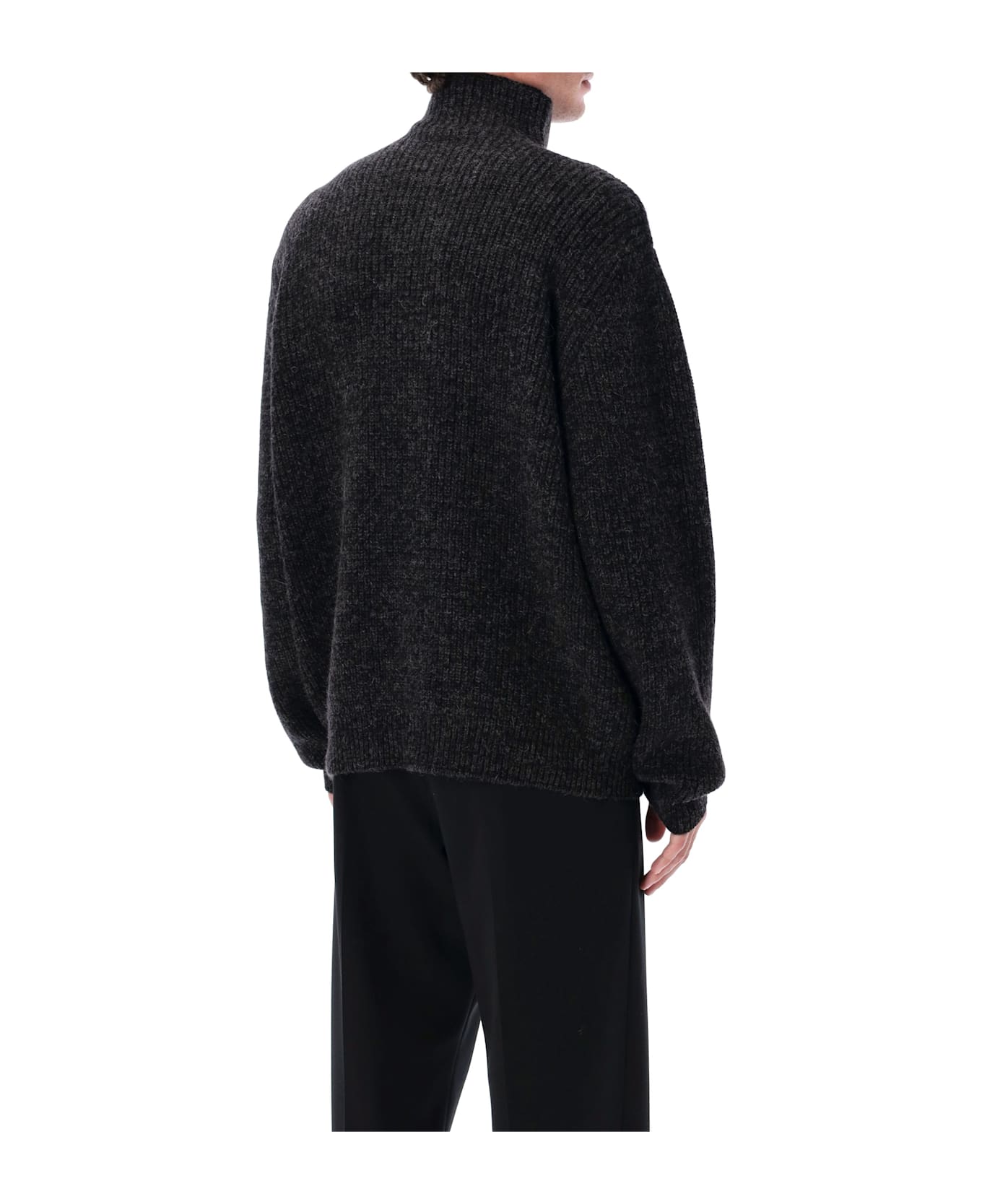 Lemaire Yak Alpaca High Neck Sweater - BLACK