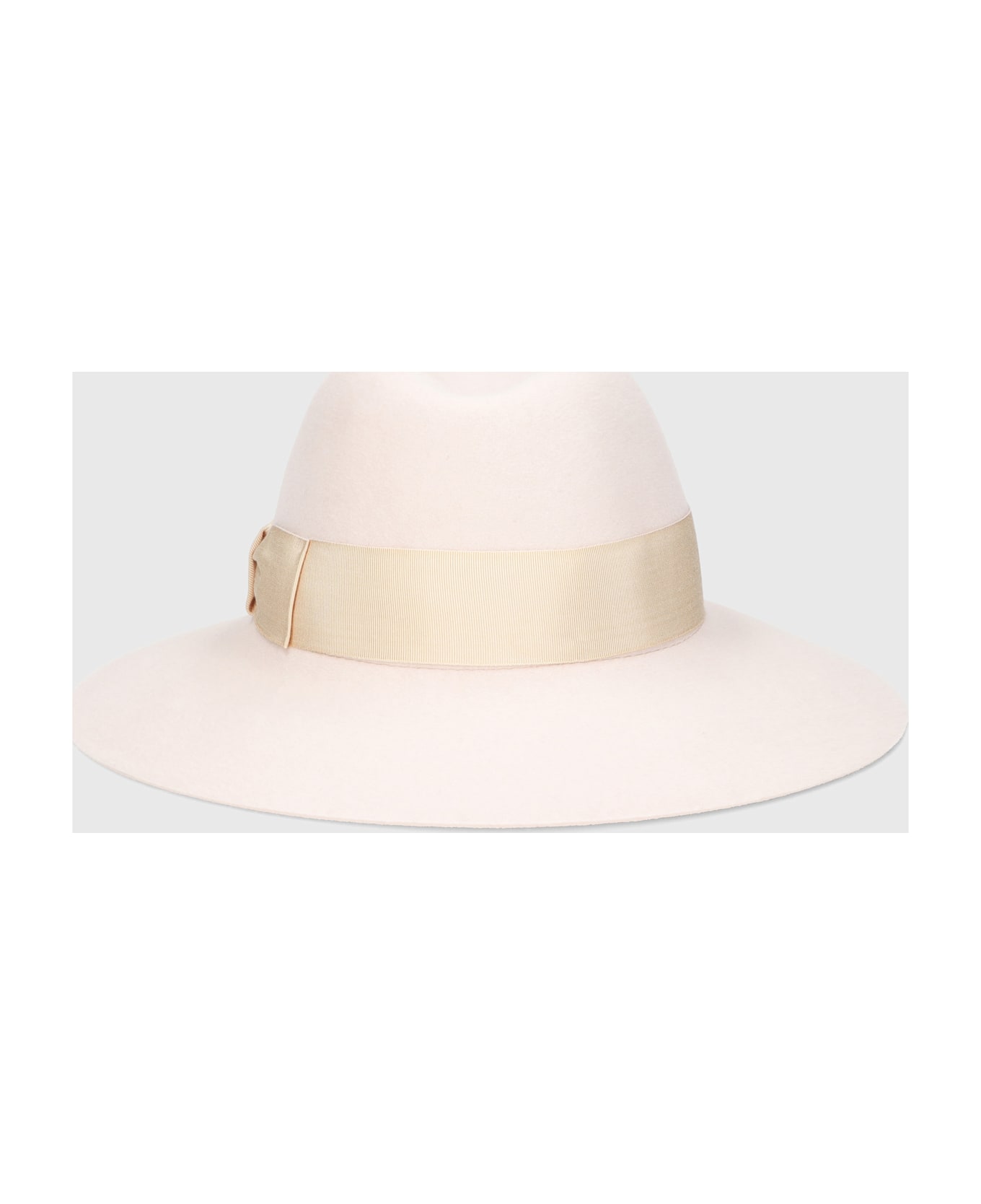 Borsalino Claudette Brushed Felt - CREAM, TONE ON TONE HATBAND