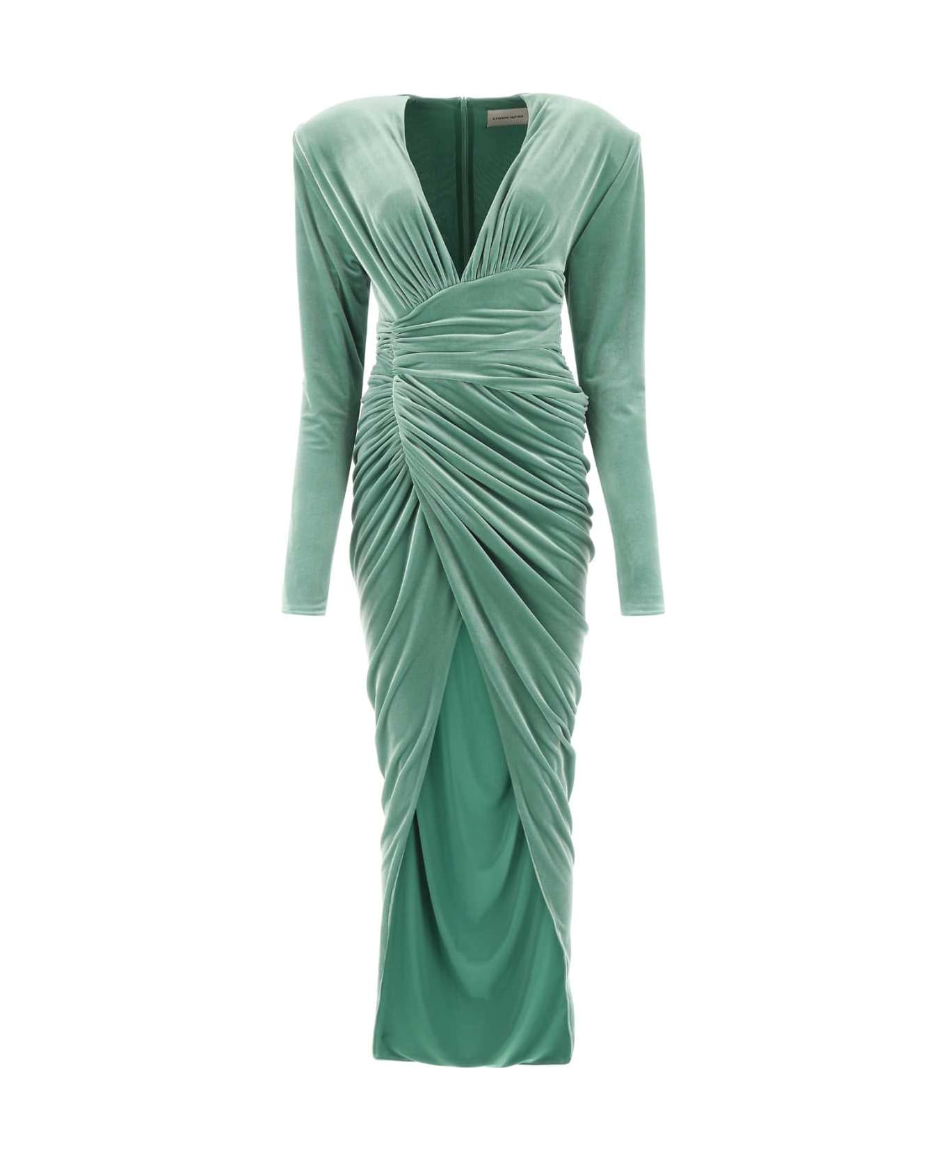 Alexandre Vauthier Green Chenille Long Dress - PERIDOT