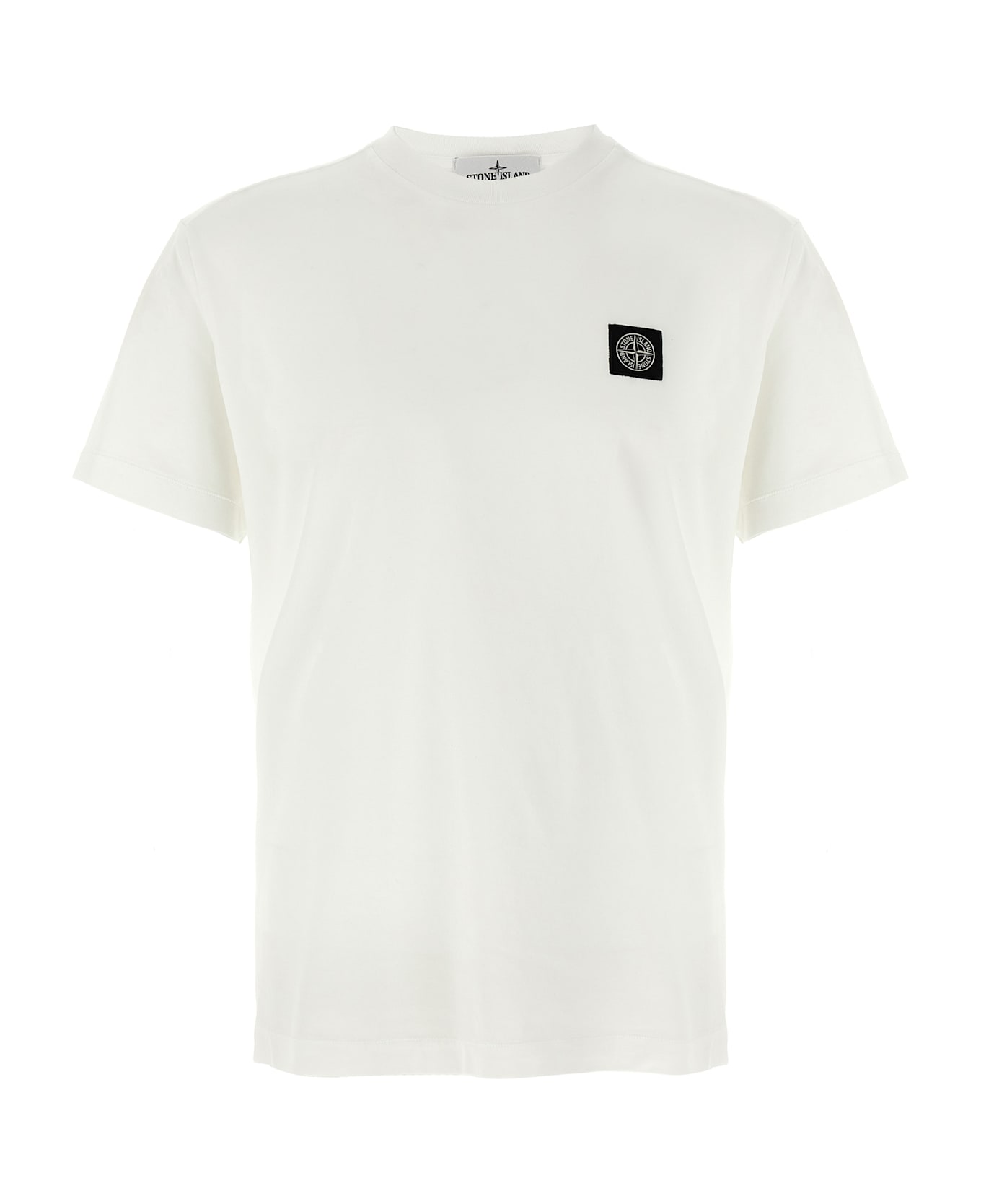 Stone Island Logo Patch T-shirt - White/Black