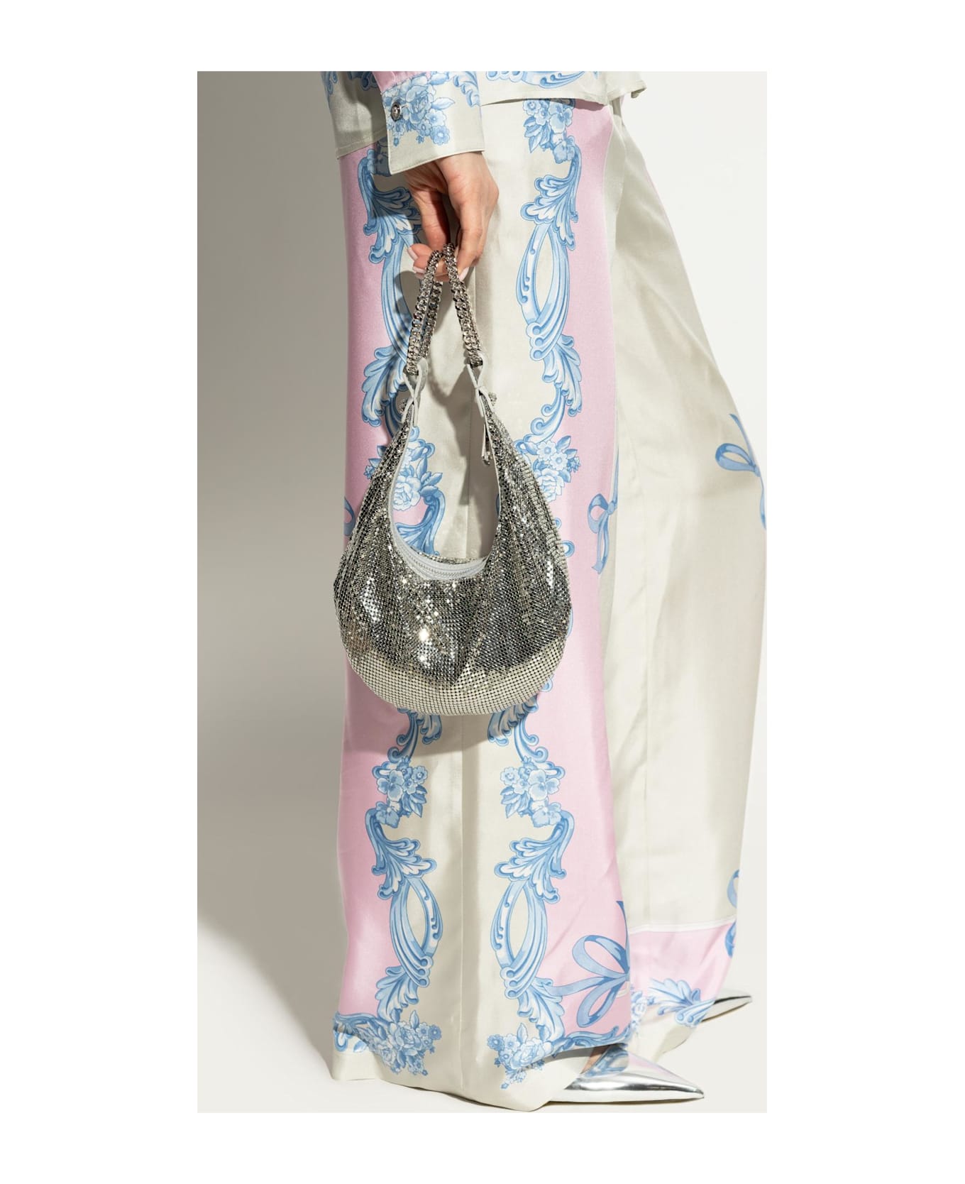 Versace Handbag - Silver-Palladium