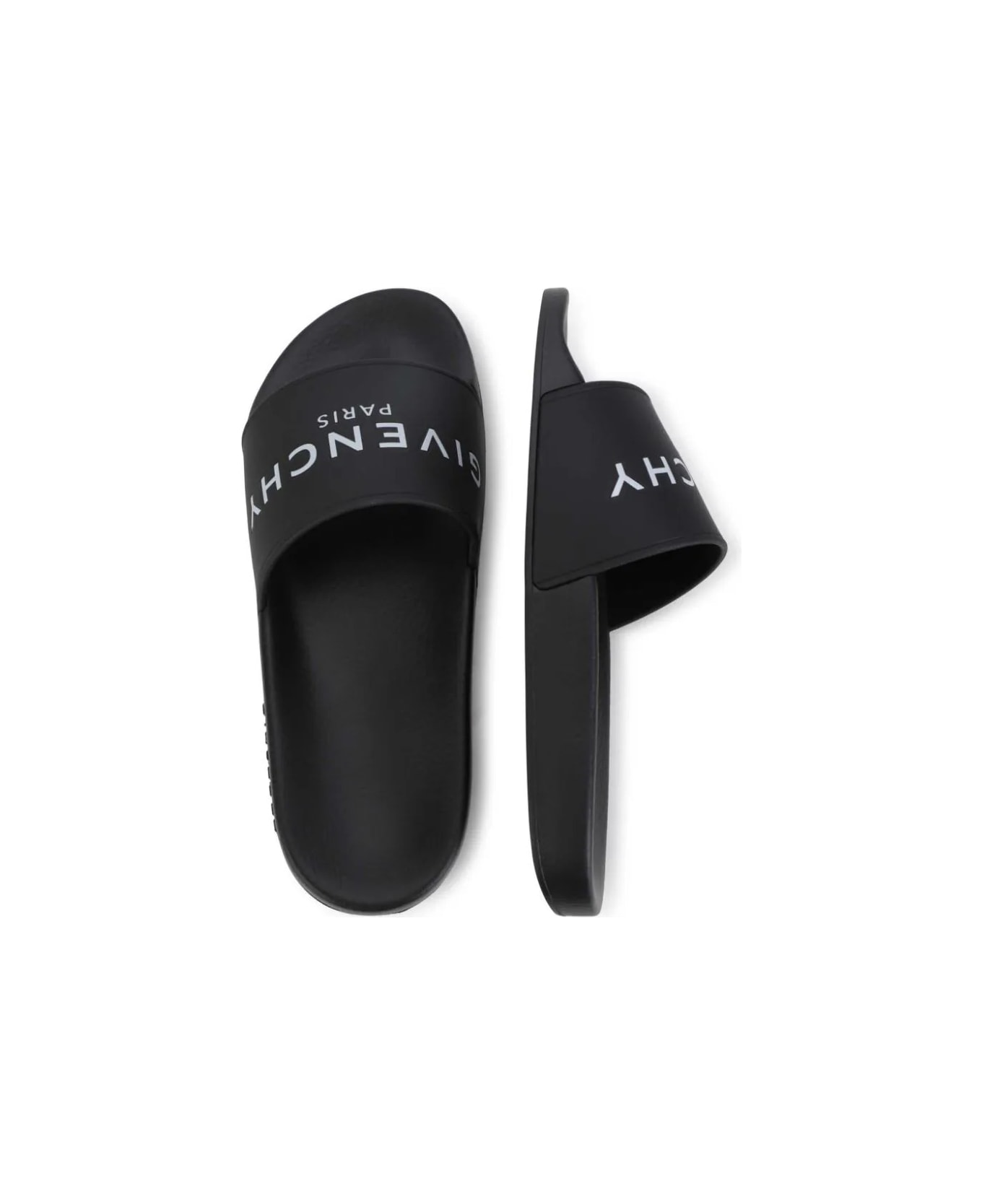 Givenchy Slippers In Black Rubber - Black シューズ