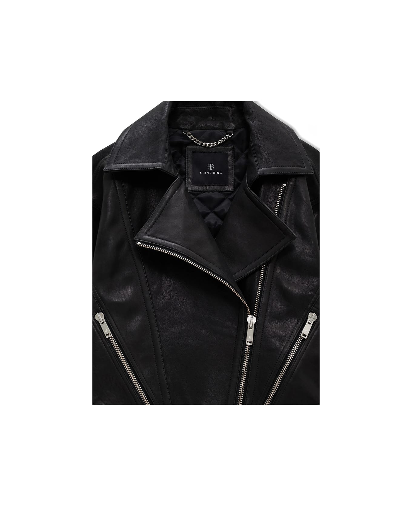 Anine Bing Leather Outerwear - BLACK