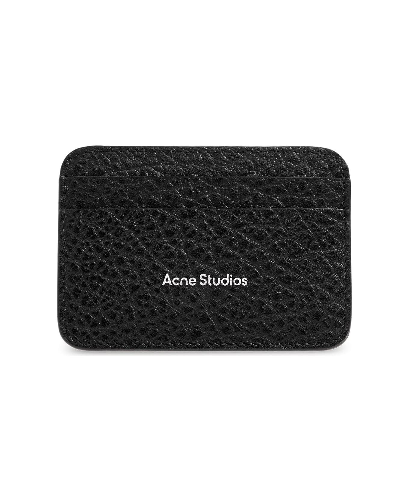 ■Acne Studios■ Logo Leather Card Holder Black CG0262900 CG Acne Studios - Leather card holder - Black