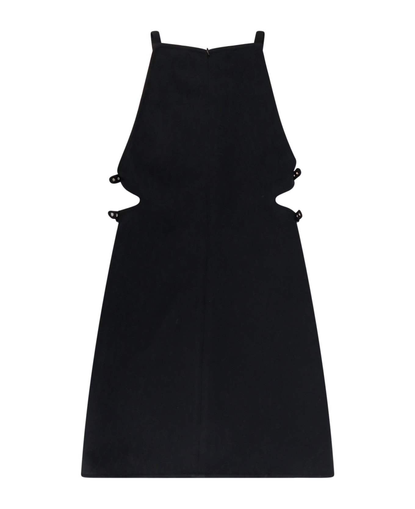 Courrèges Slash Buckle Twill Dress - Black ワンピース＆ドレス