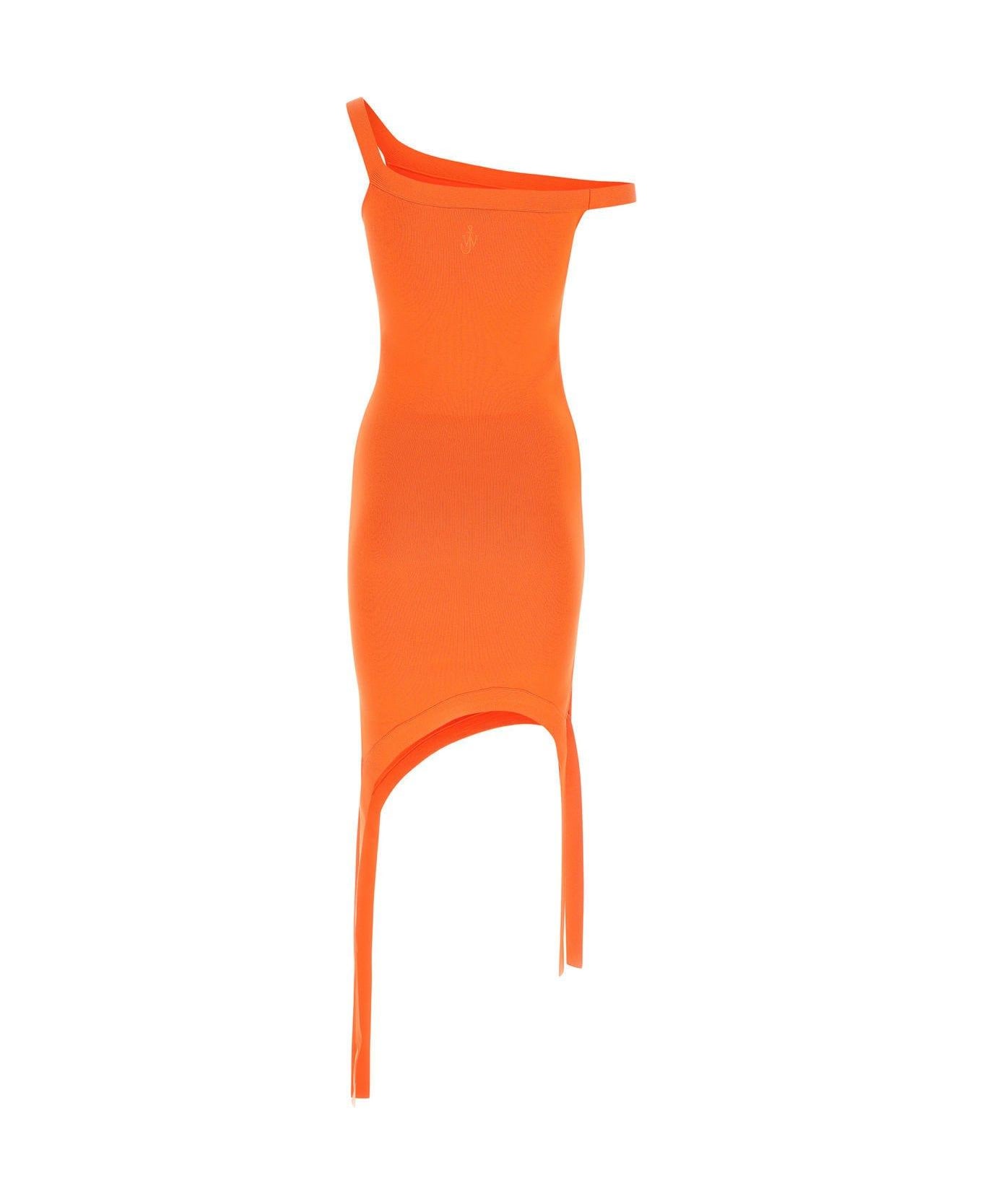 J.W. Anderson Orange Stretch Polyester Blend Mini Dress - ORANGE