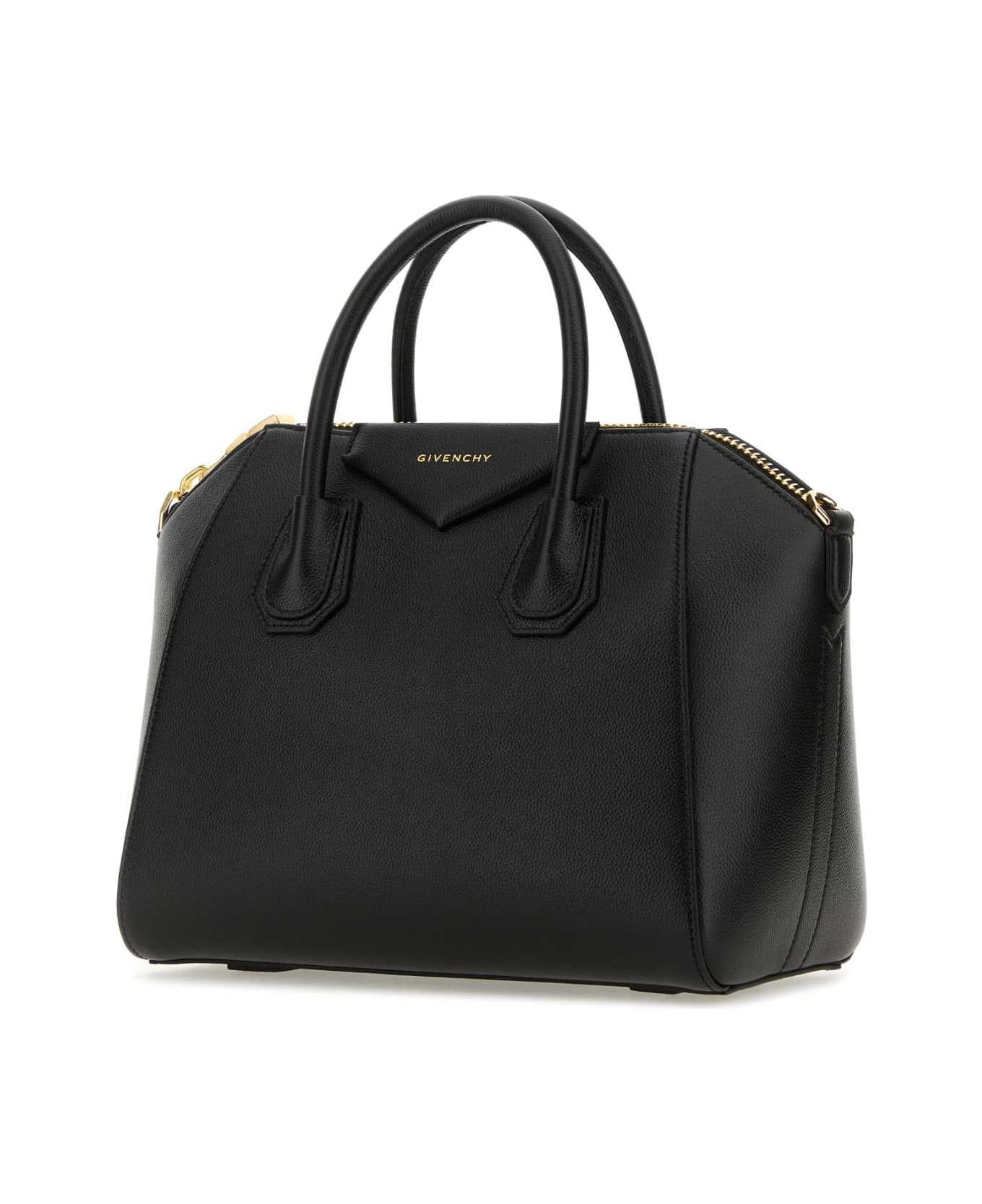 Givenchy Black Leather Small Antigona Handbag - Black