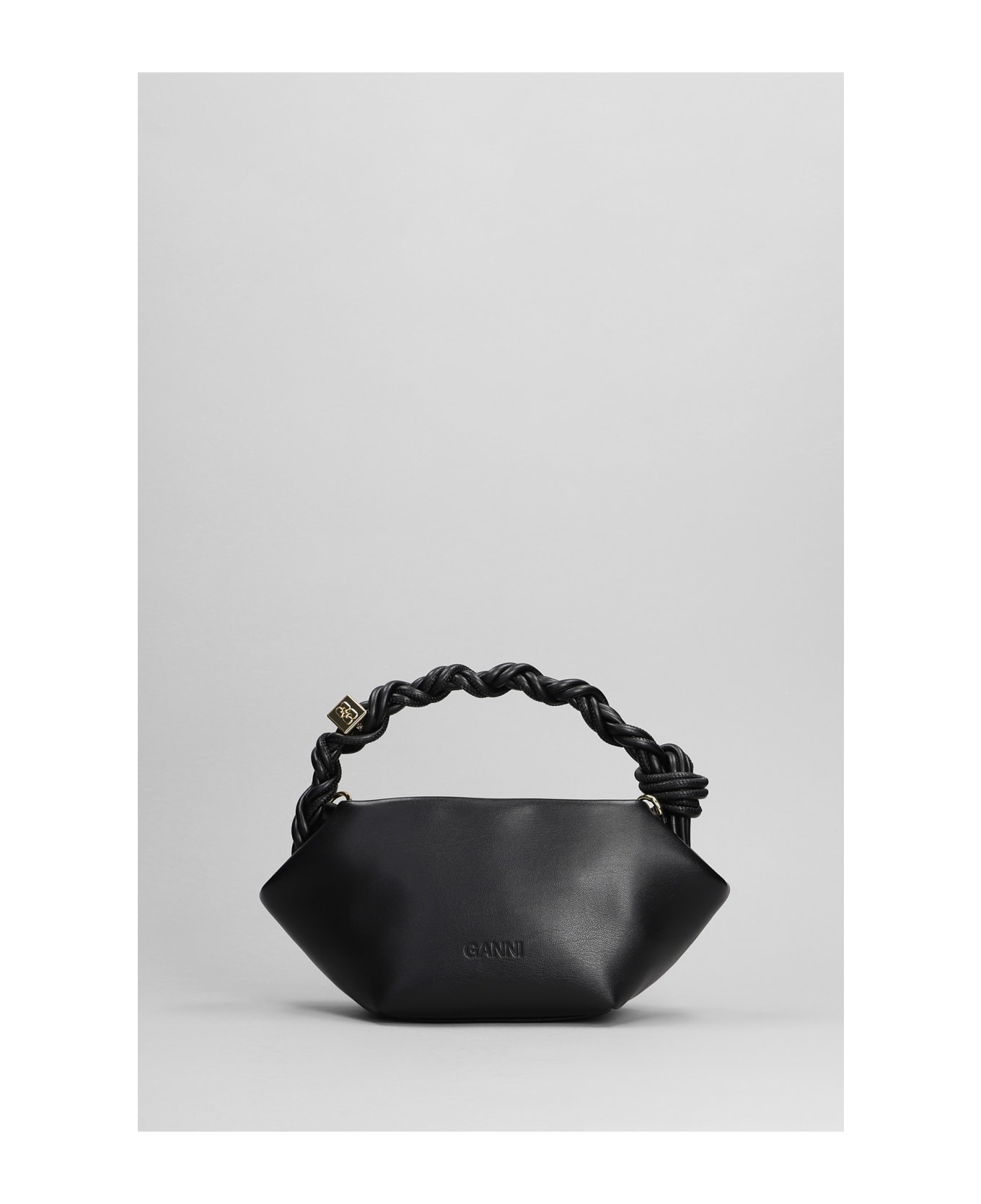 Ganni Bou Hand Bag In Black Leather - black トートバッグ
