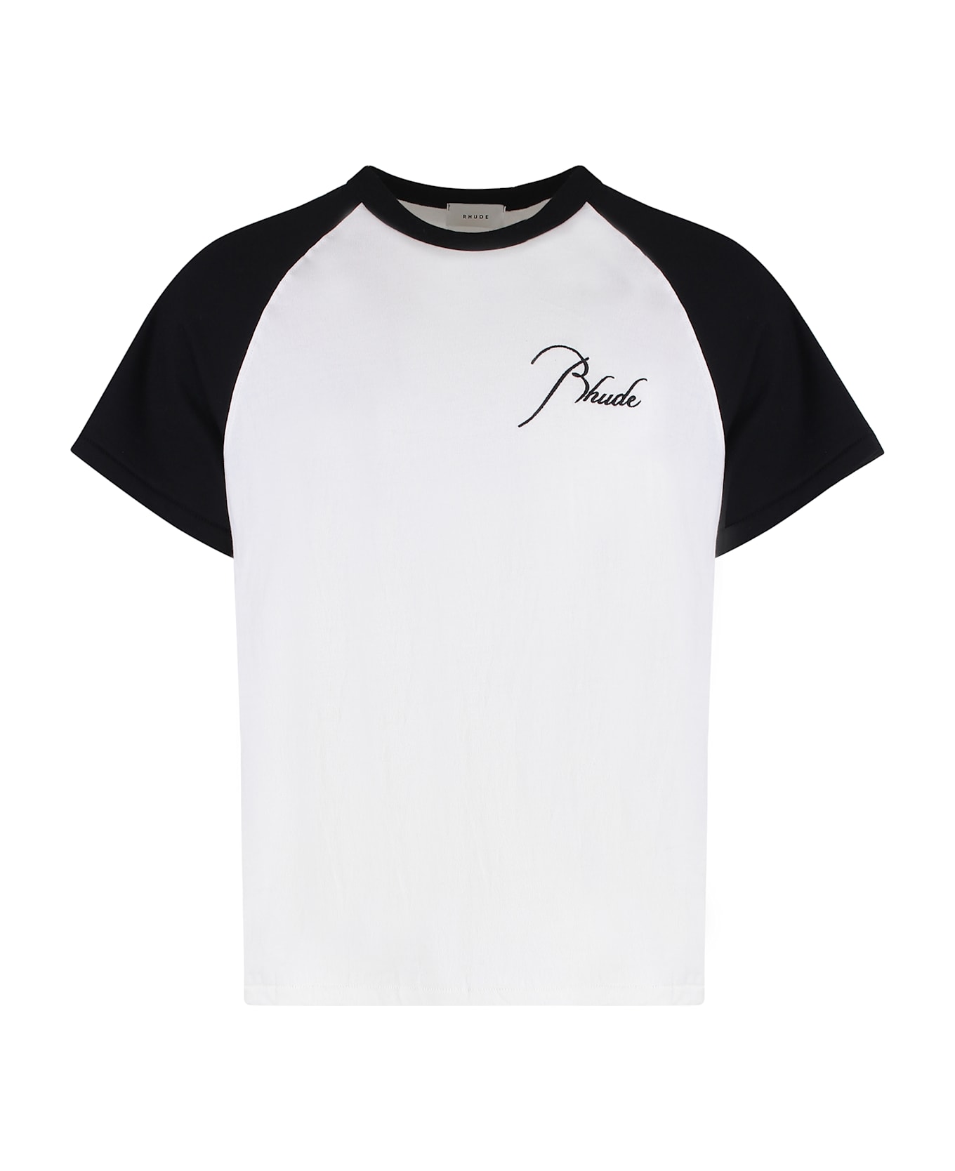 Rhude Printed Cotton T-shirt - black