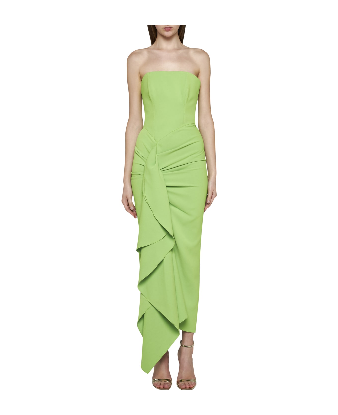 Solace London Thalia Midi Dress - Green