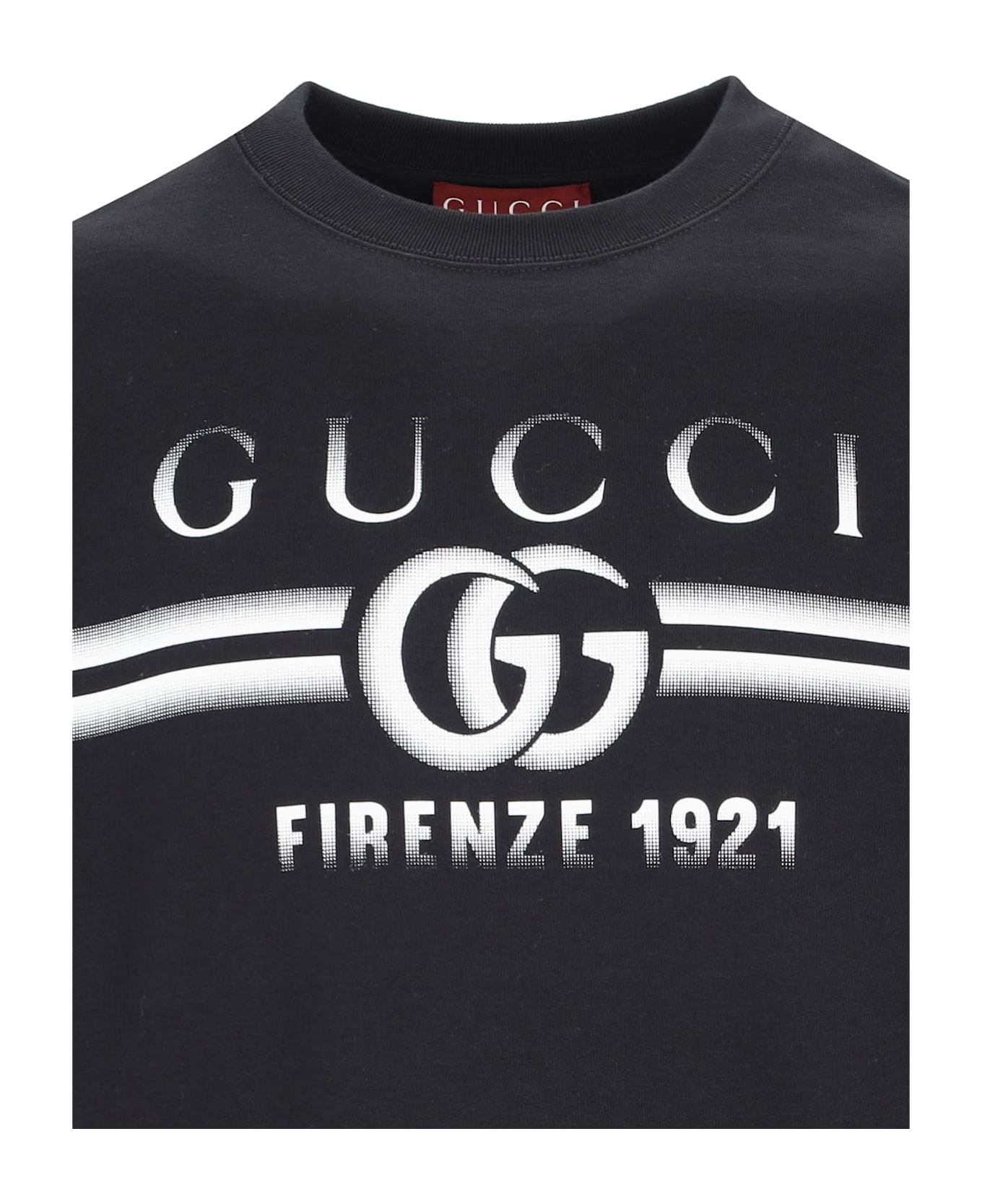 Gucci Printed Crew Neck Sweatshirt - Black  