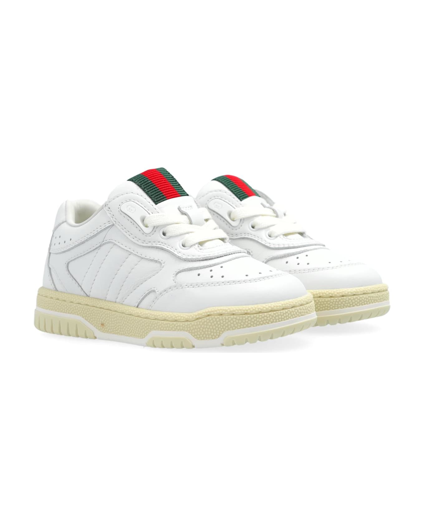 Gucci Kids Sneakers With Logo - White