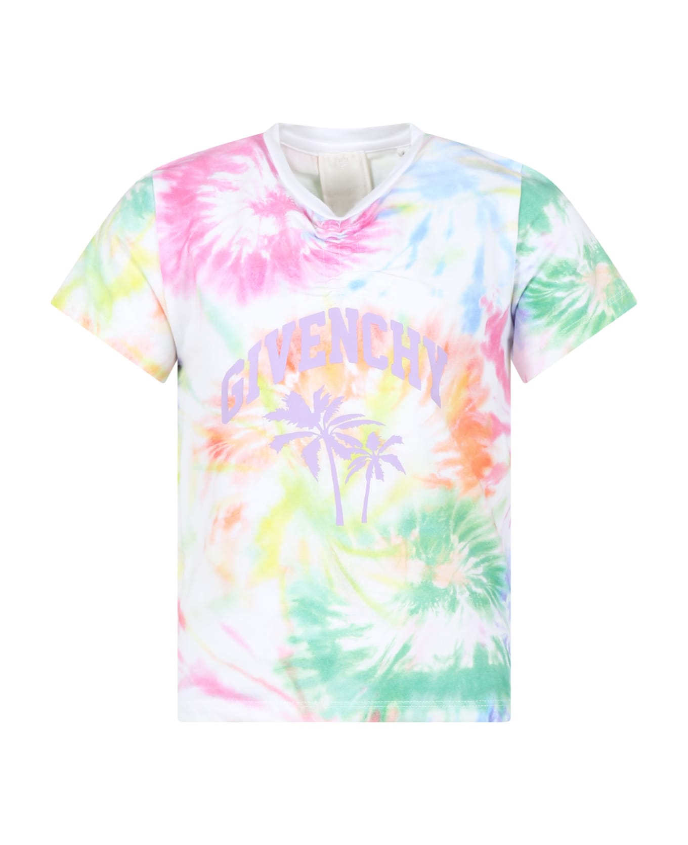 Givenchy Multicolor T-shirt For Girl With Tie Dye Print - Multicolor Tシャツ＆ポロシャツ