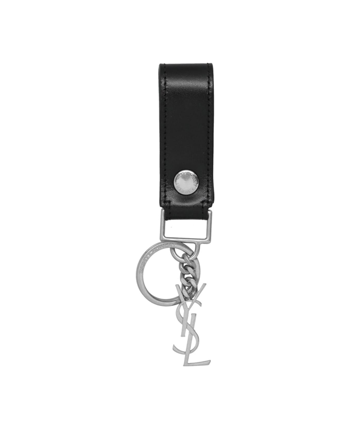 Saint Laurent Cassandre Keychain - Nero