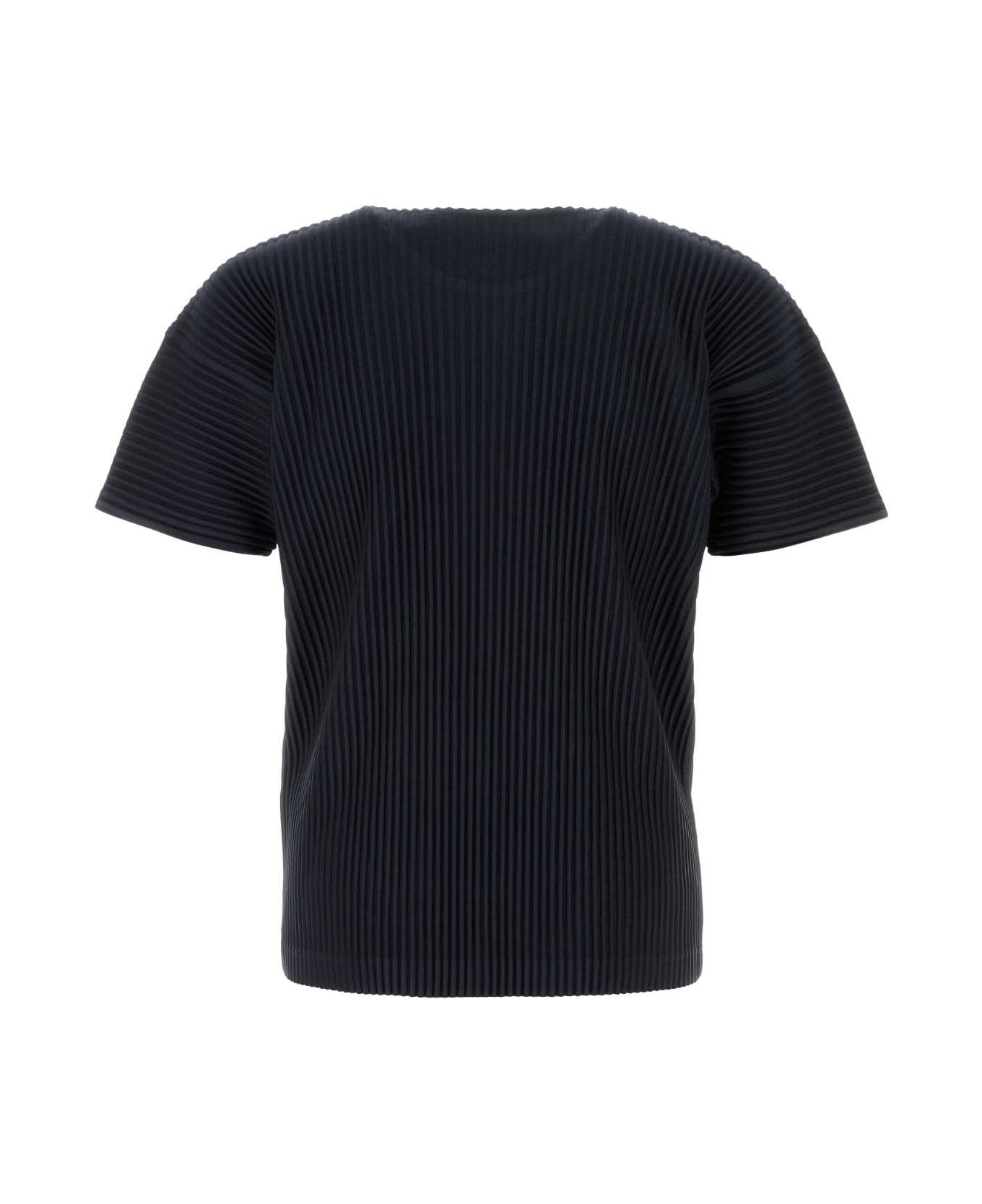 Homme Plissé Issey Miyake Midnight Blue Polyester T-shirt - NAVY