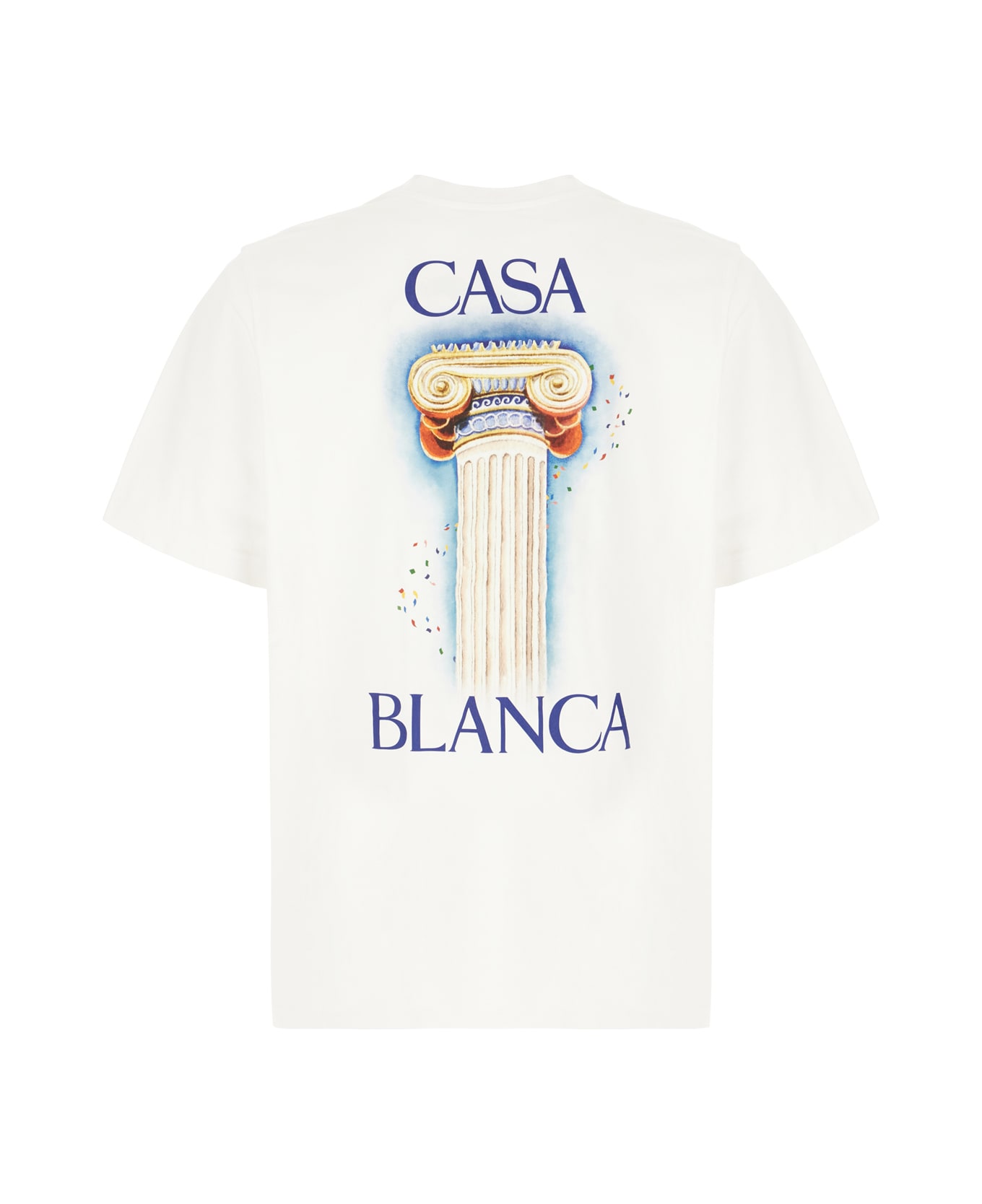 Casablanca White Cotton Le Colomne T-shirt - WHITE