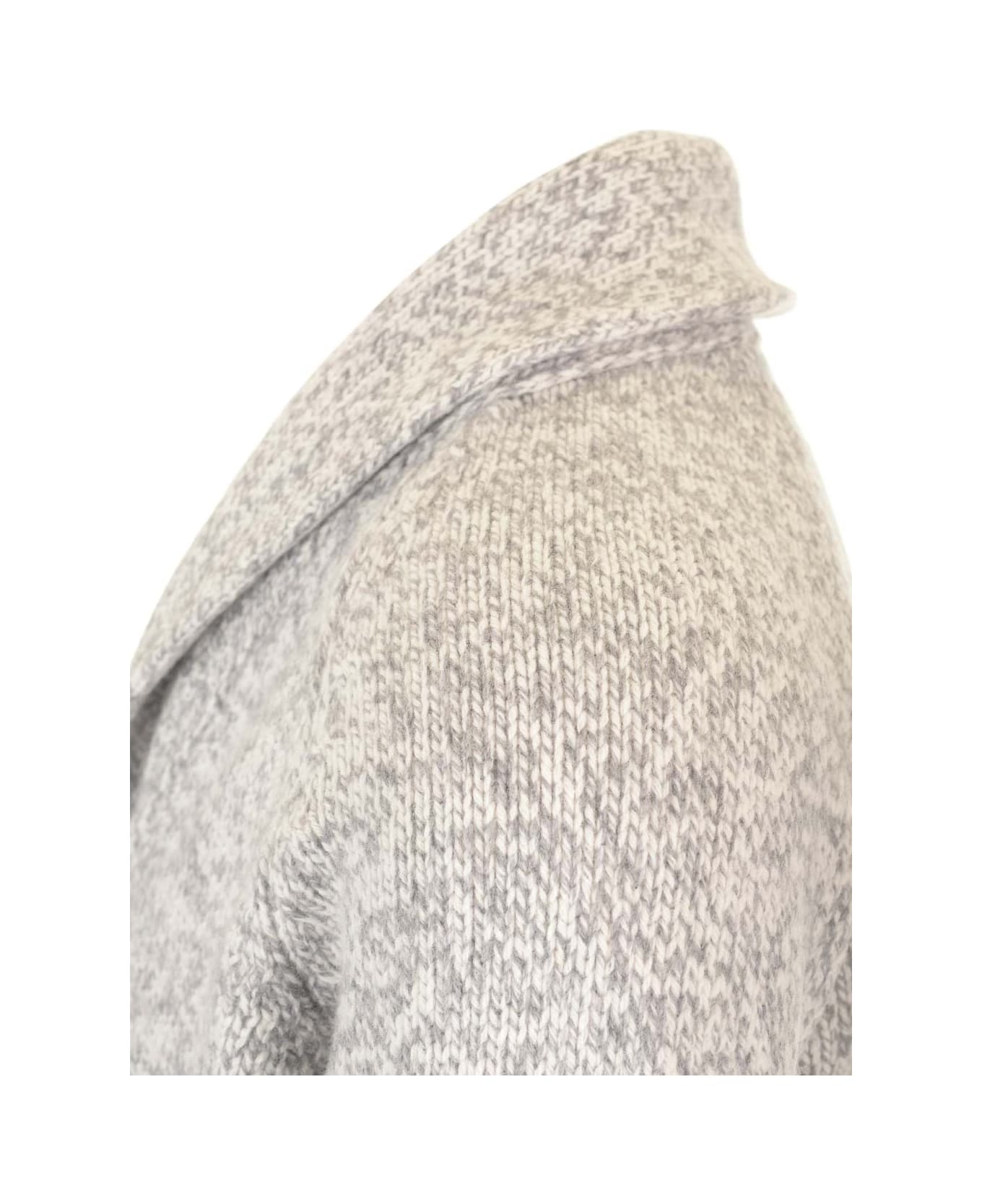 Barba Napoli Cardigan In Pure Virgin Wool - Grey