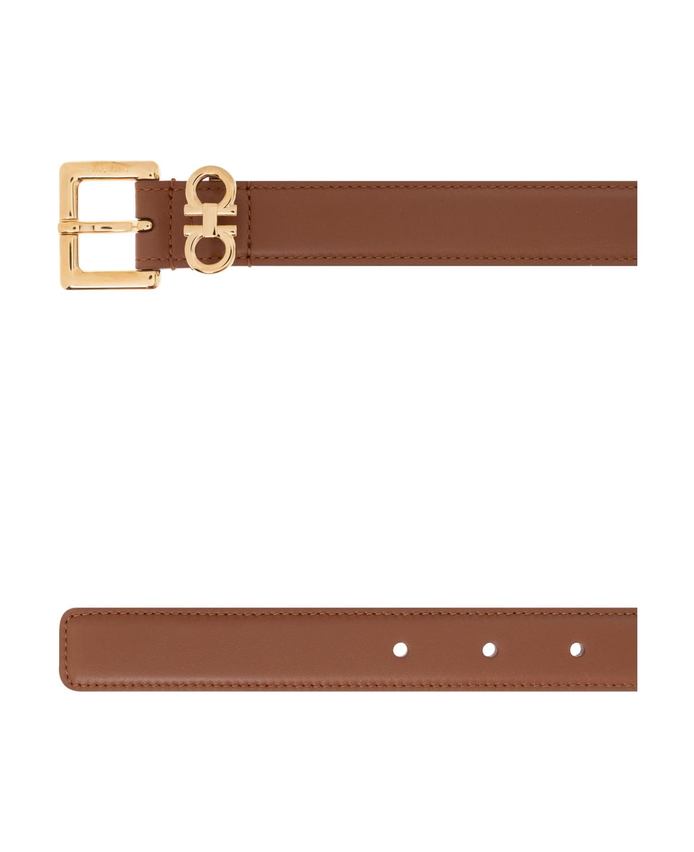 Ferragamo Leather Belt - BROWN