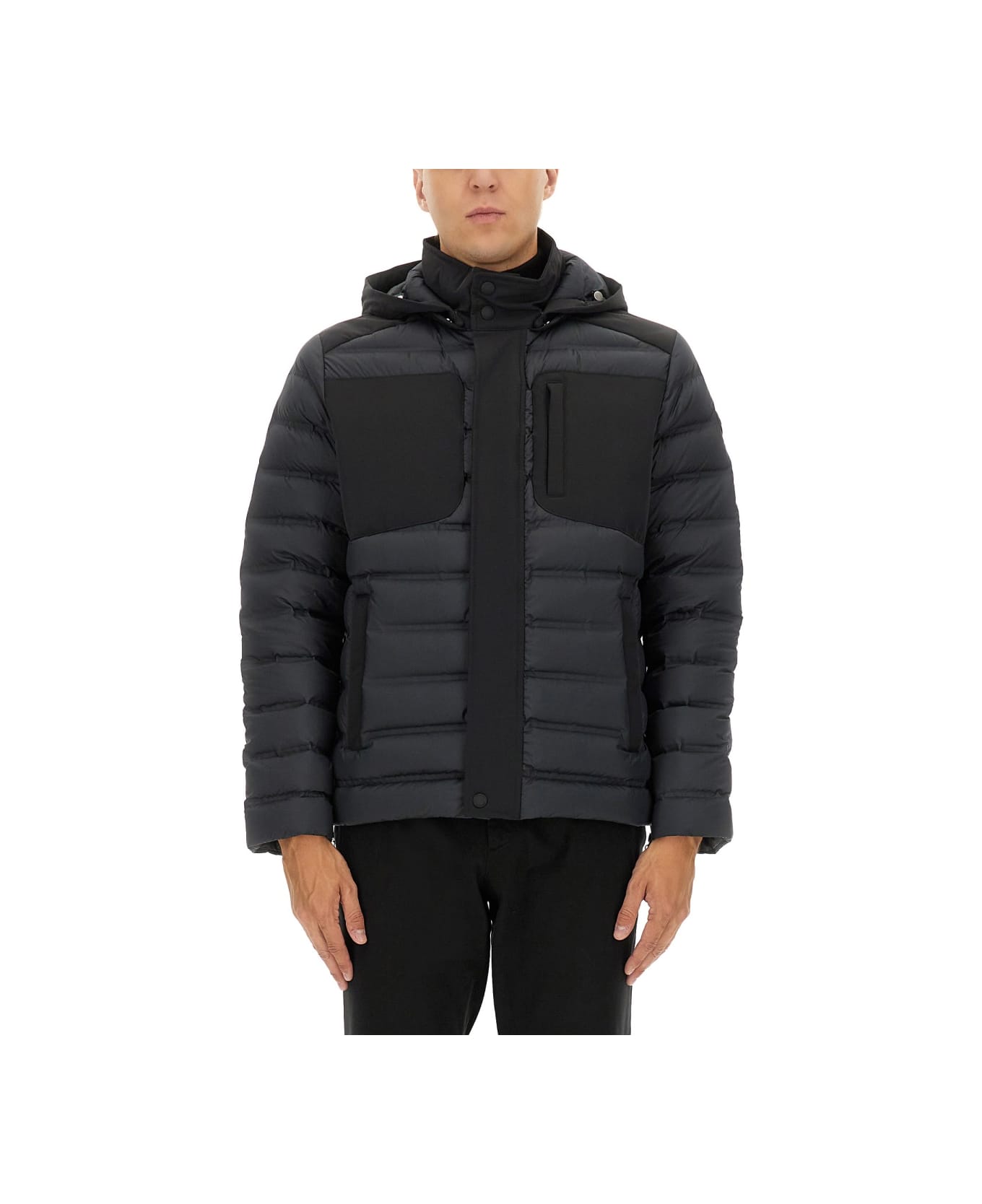 Colmar Down Jacket With Detachable Hood - BLACK