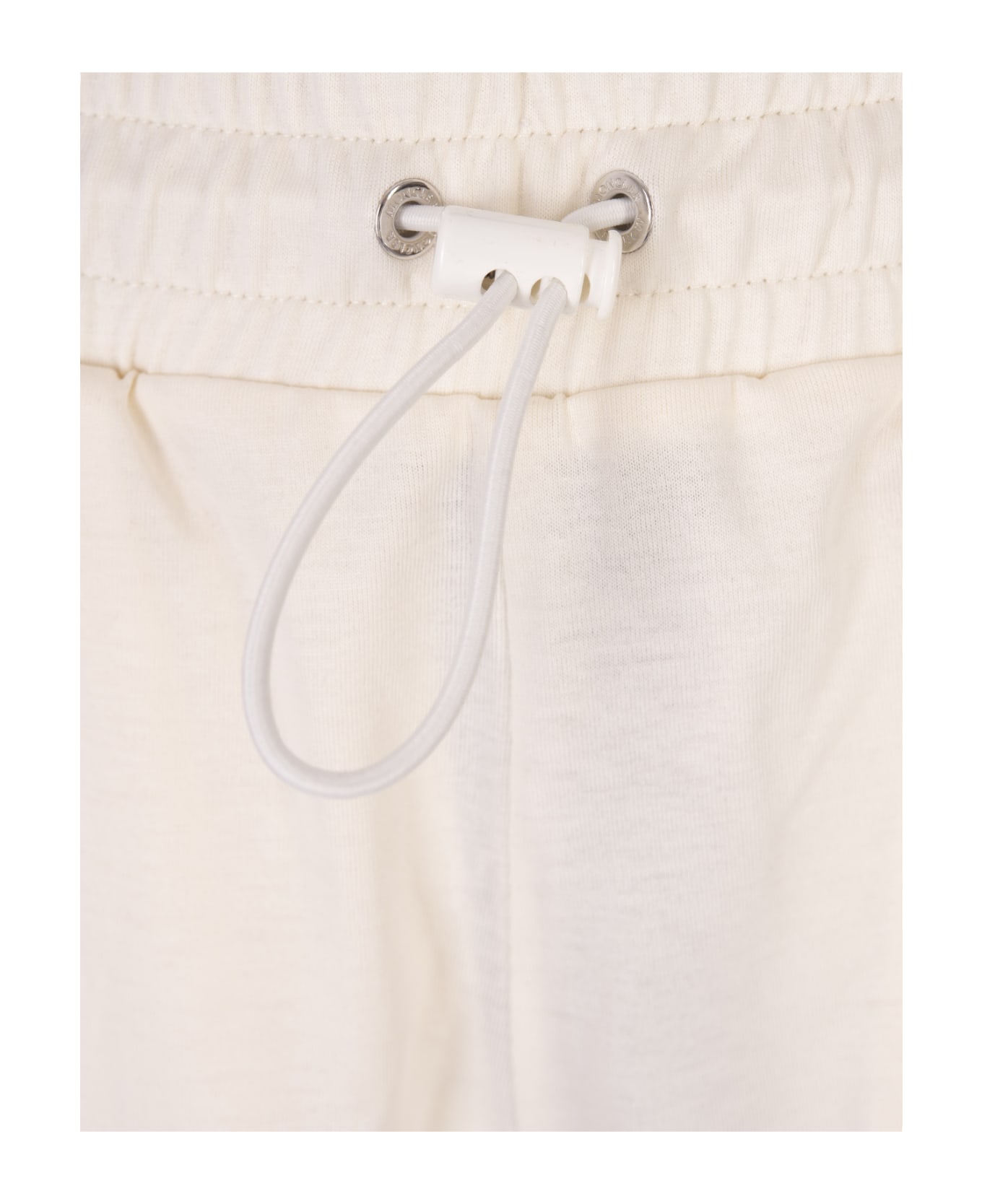 Moncler White Jersey Shorts - White