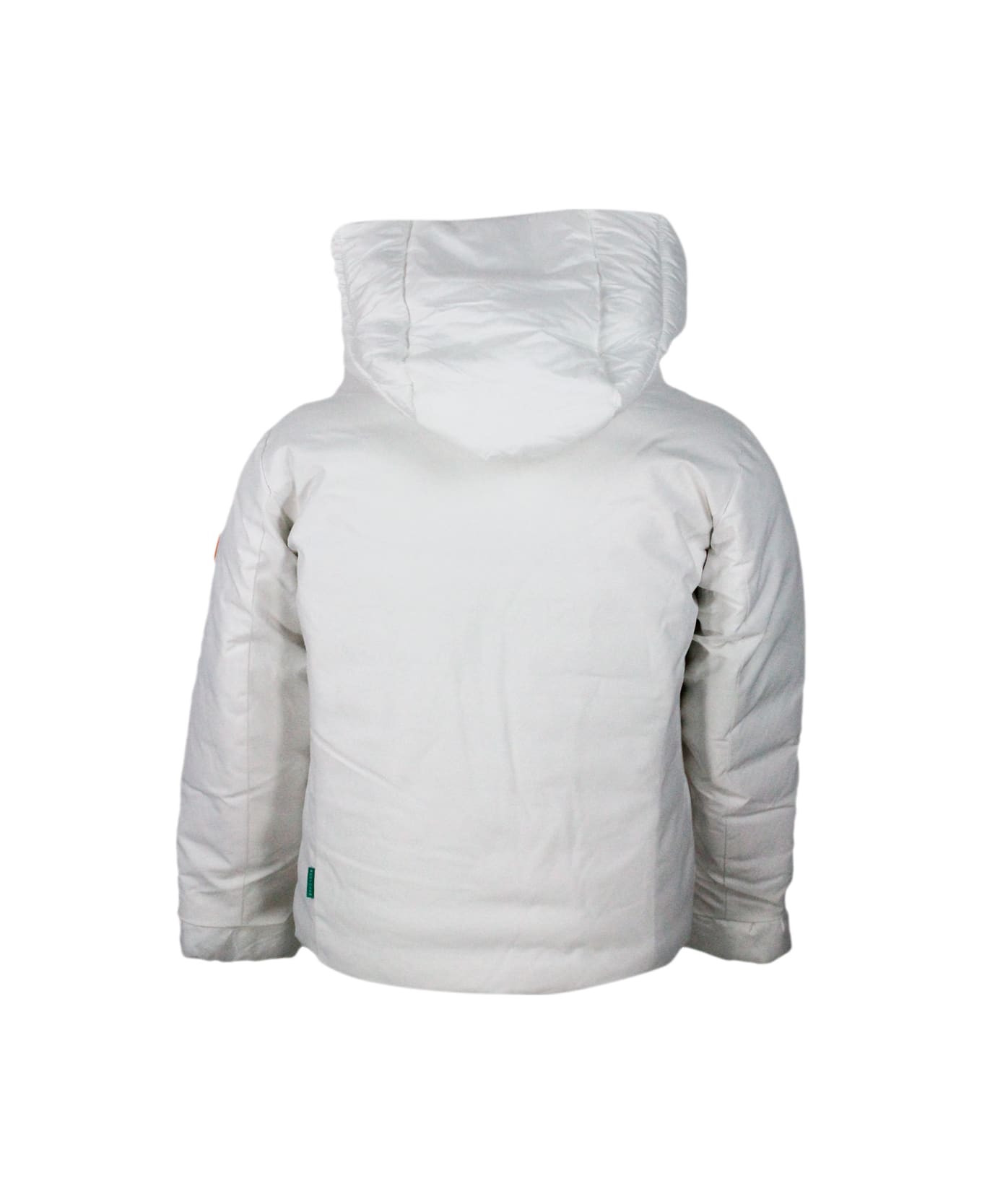 Save the Duck Liri Down Jacket With Removable Hood With Animal Free Padding With Animal Free Padding With Zip Closure And Logo On The Sleeve. - White コート＆ジャケット