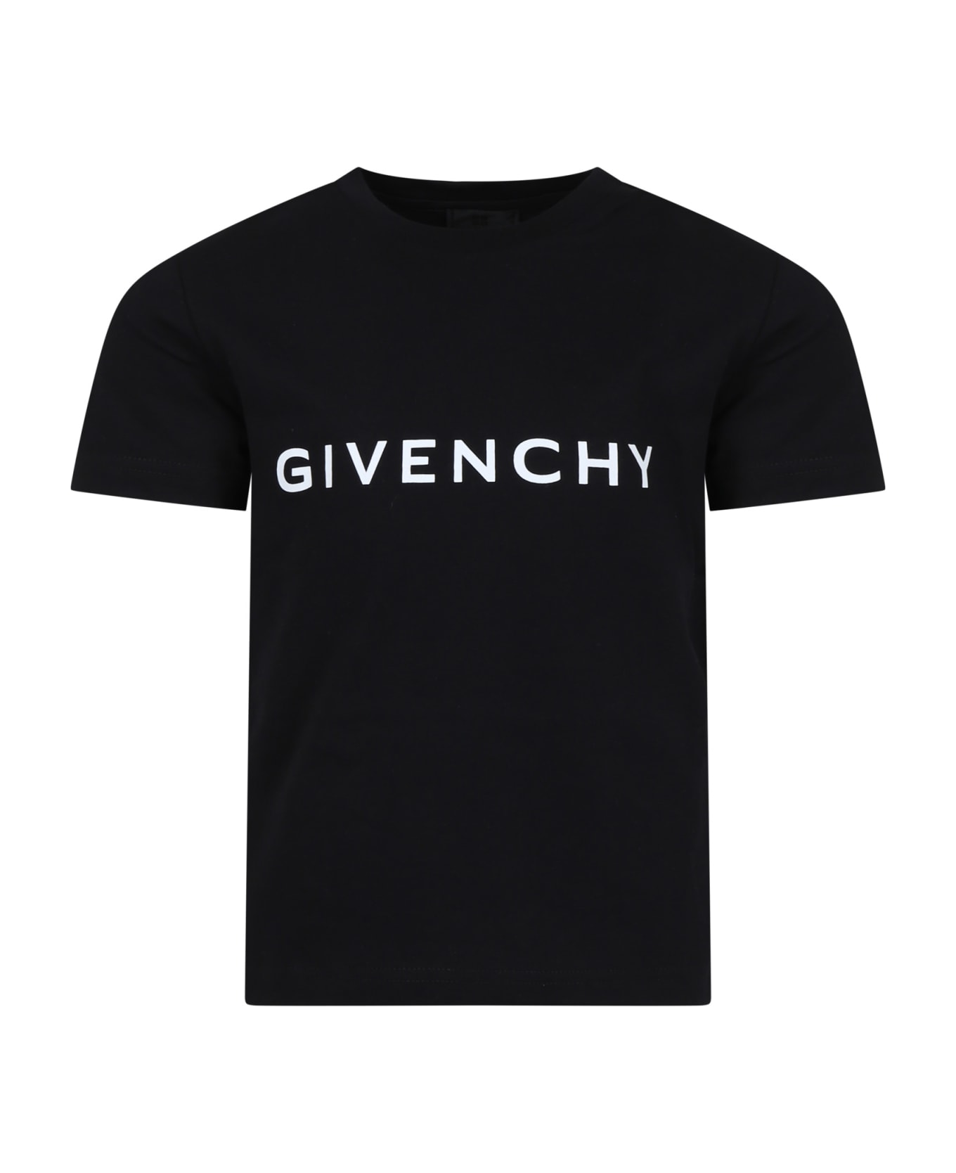 Givenchy Black T-shirt For Kids With Logo - B Nero
