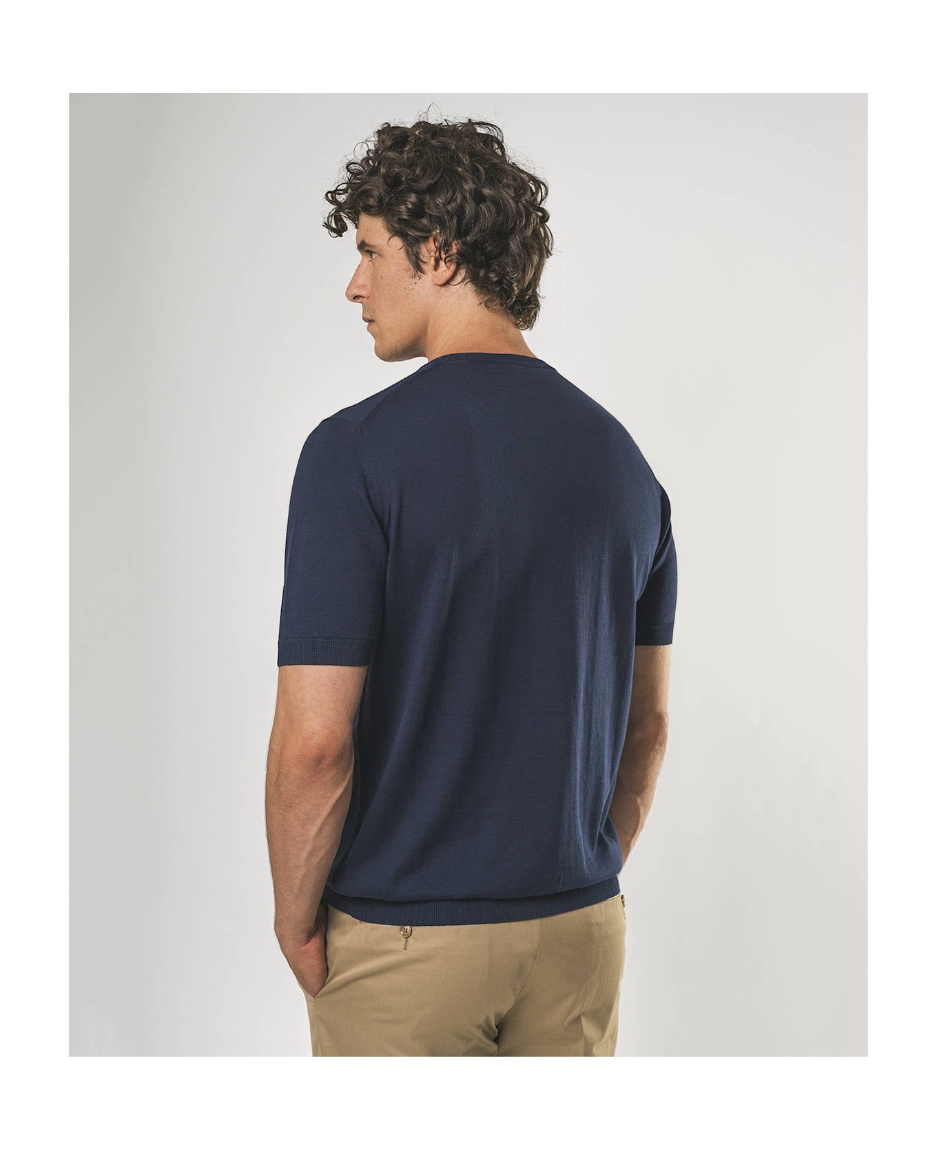 Larusmiani Brighton T-shirt Sweater - Navy