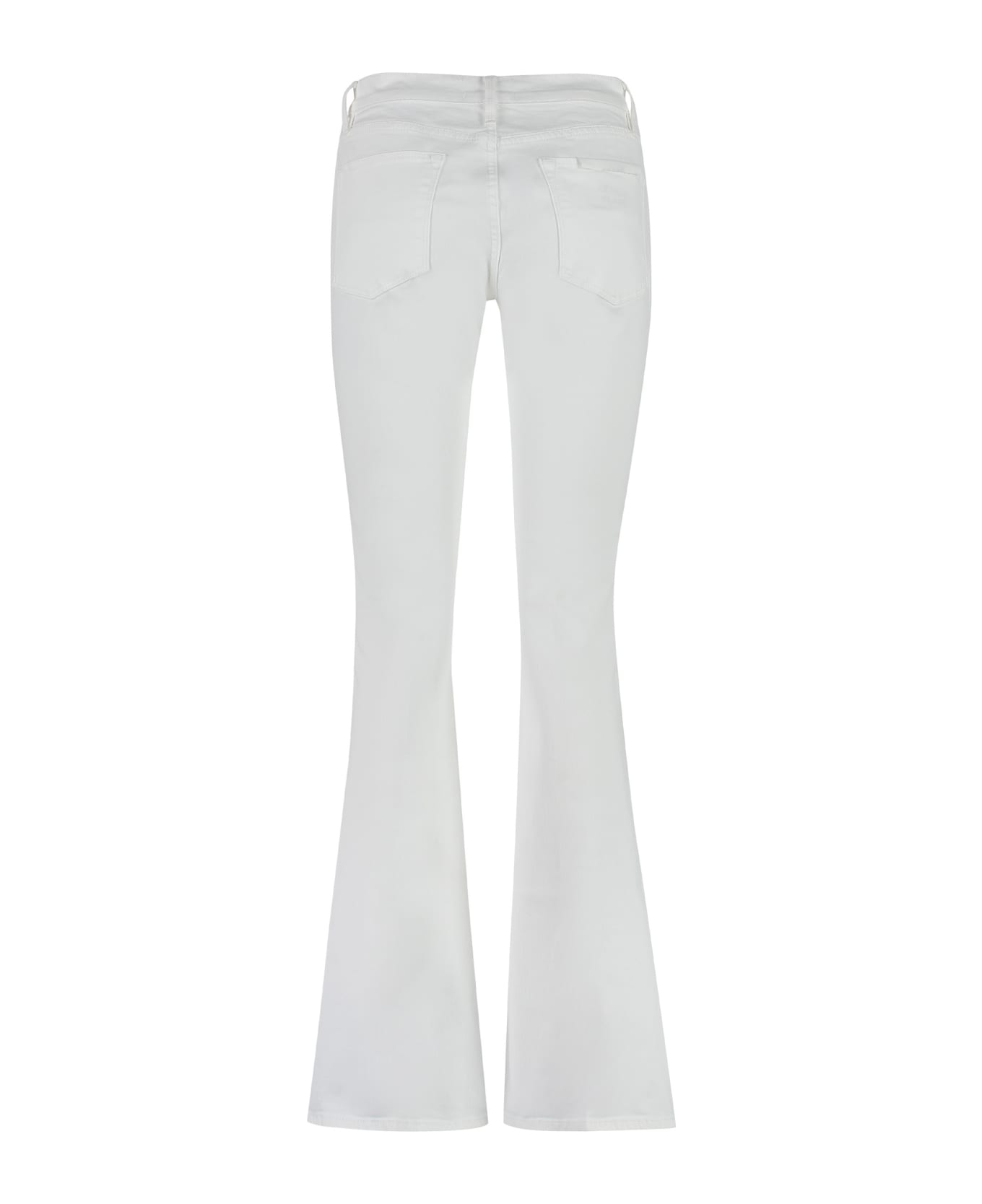 Frame High-rise Flared Jeans - Blanc デニム