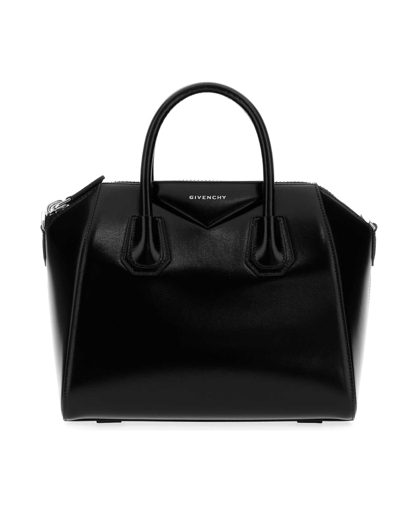 Givenchy Black Leather Small Antigona Handbag - Black