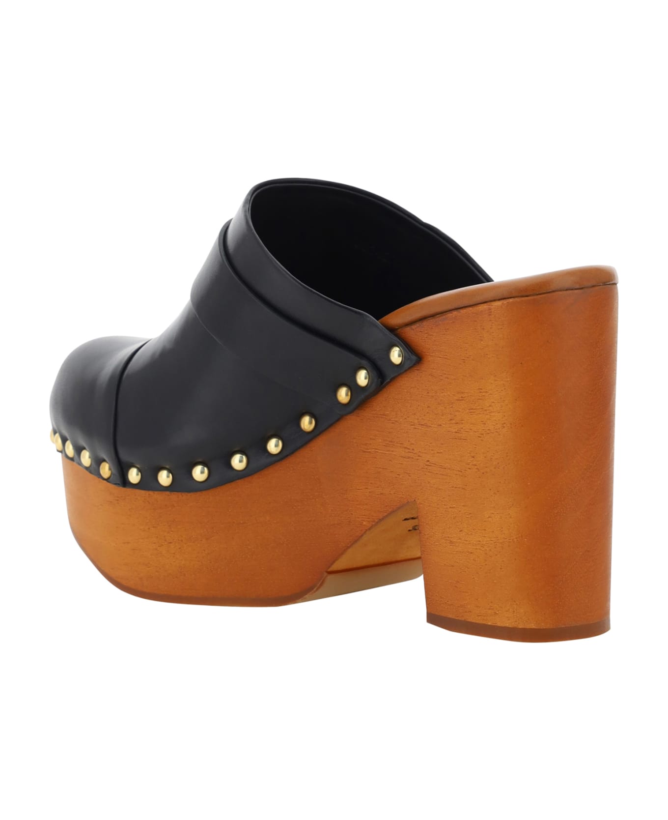 Chloé Jeannette Clogs Sandals - Black