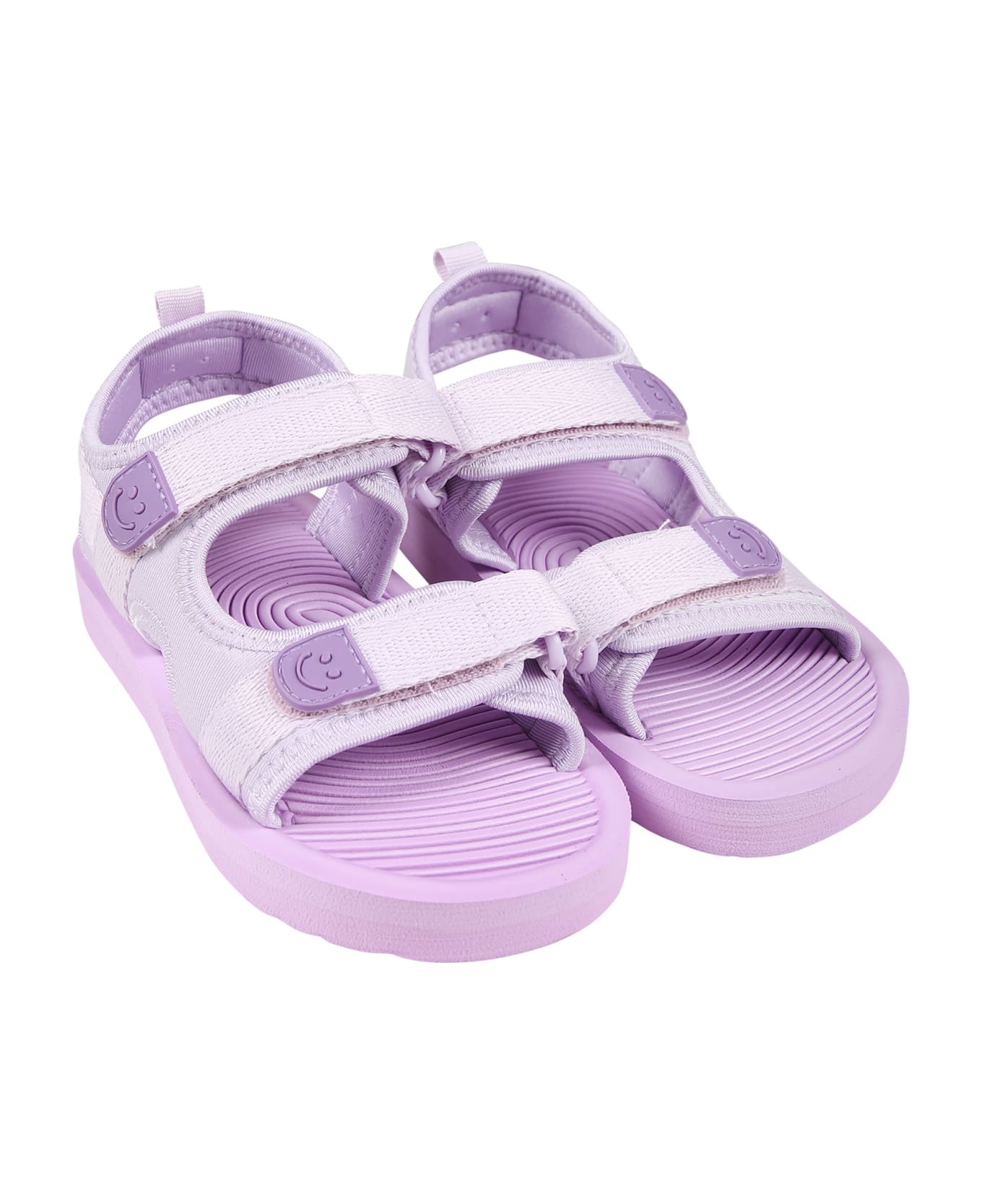Molo Purple Sandals For Girl With Logo - Violet