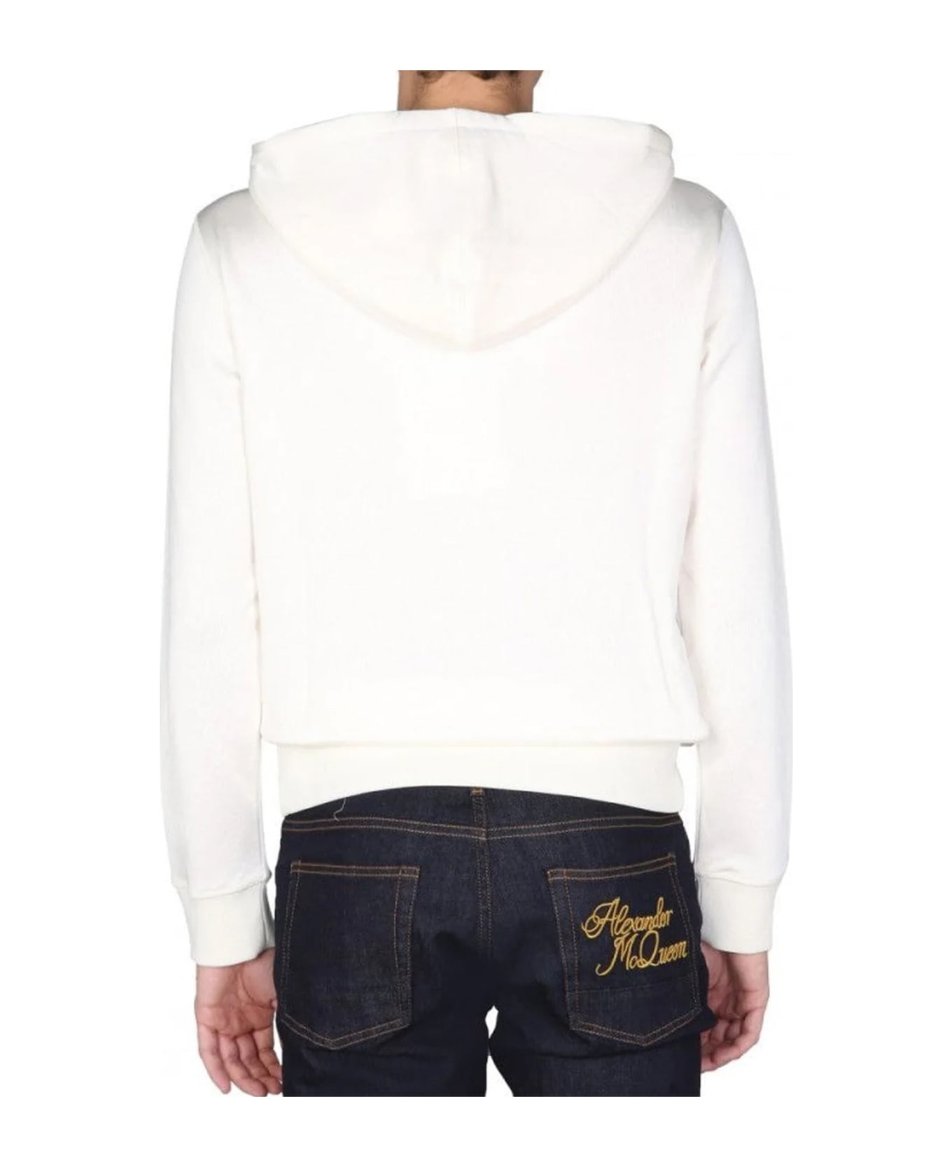 Alexander McQueen Printed Hooded Sweatshirt - White