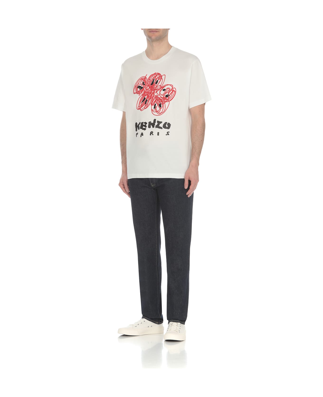 Kenzo Drawn Varsity T-shirt - White シャツ