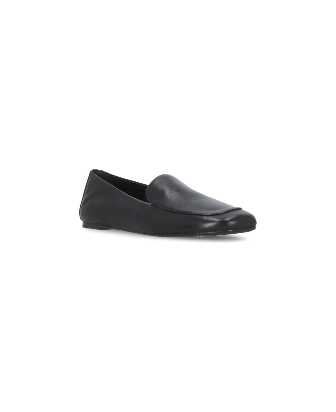 Khaite Leather Loafers - Black