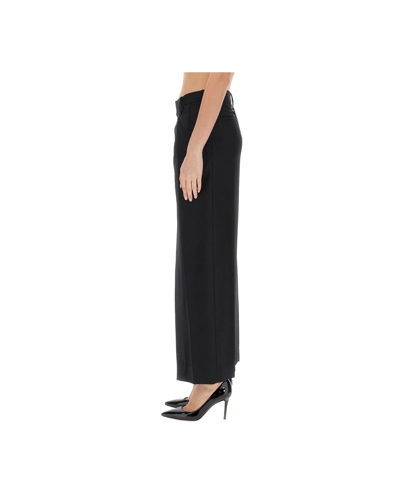 Victoria Beckham Virgin Wool Skirt - BLACK