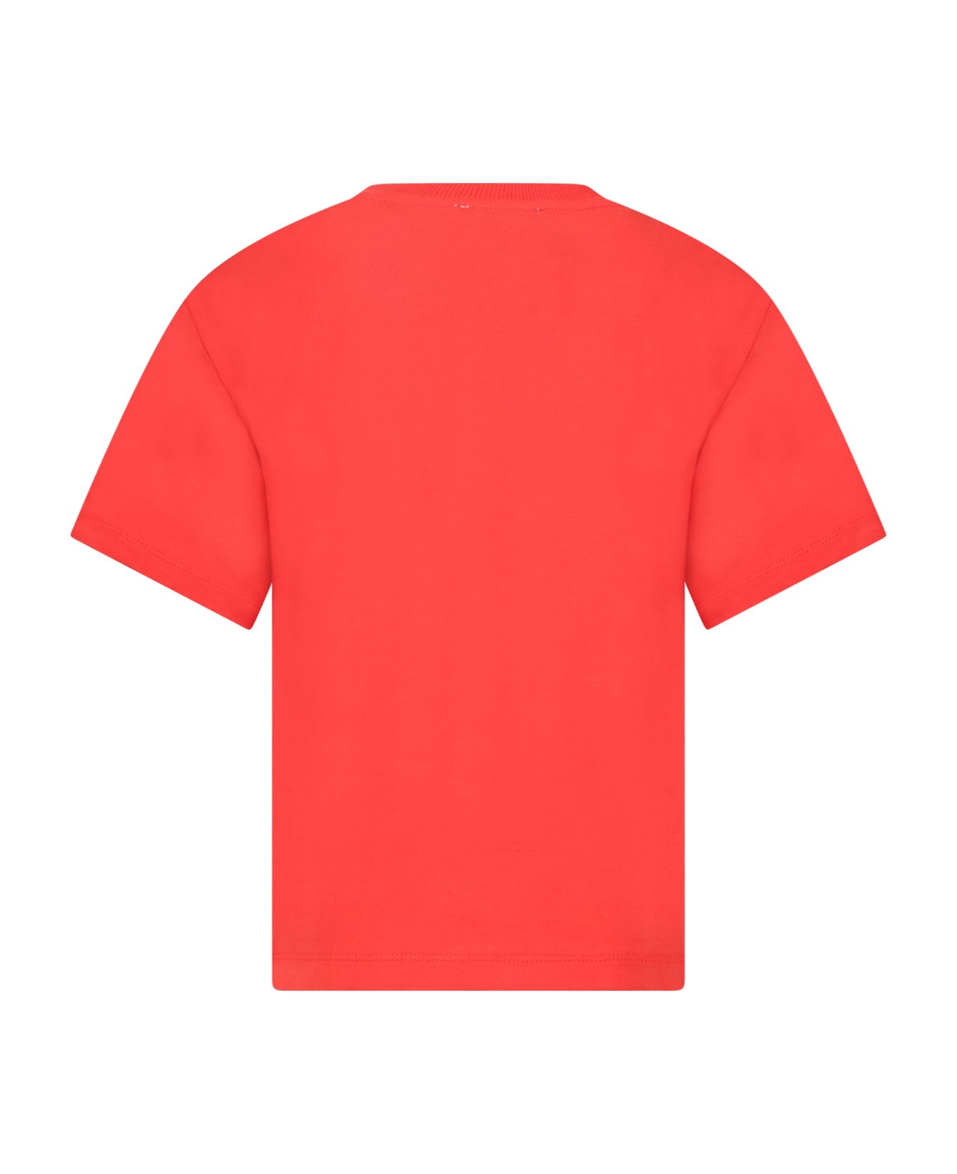 Moschino Red T-shirt For Kids With Logo And Teddy Bear - Red