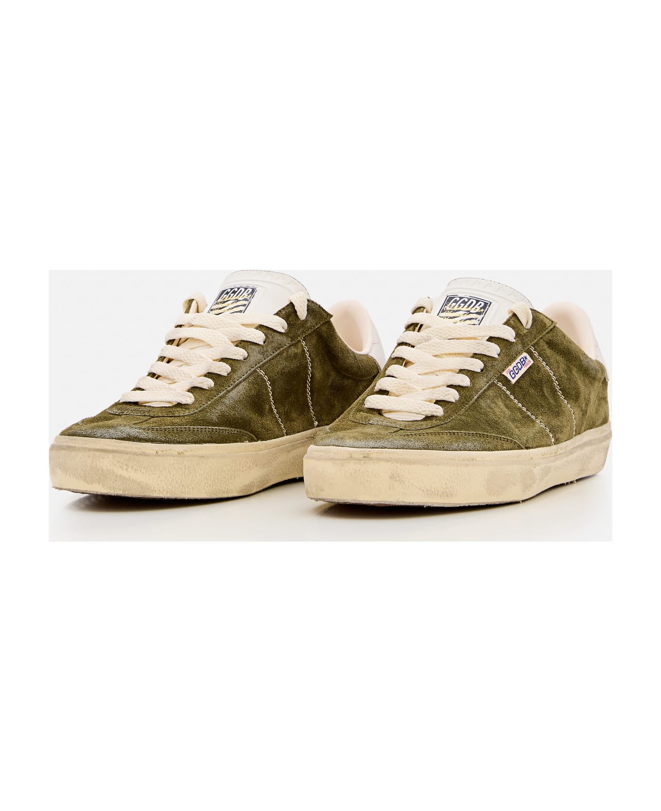 Golden Goose Soul-star Suede Upper Hf Leather Tongue Leather Heel - Green