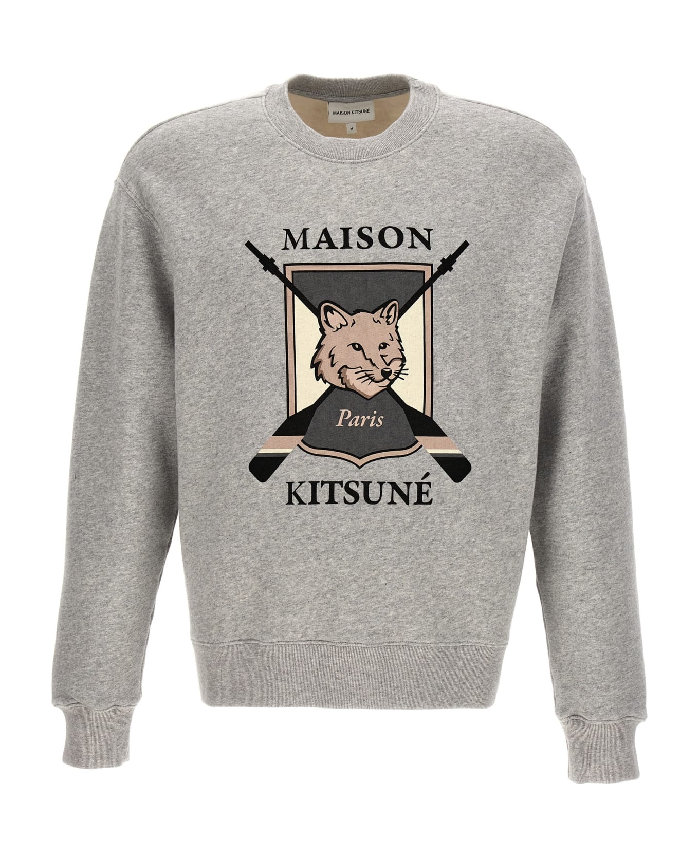 Maison Kitsuné 'college Fox' Sweatshirt - Gray