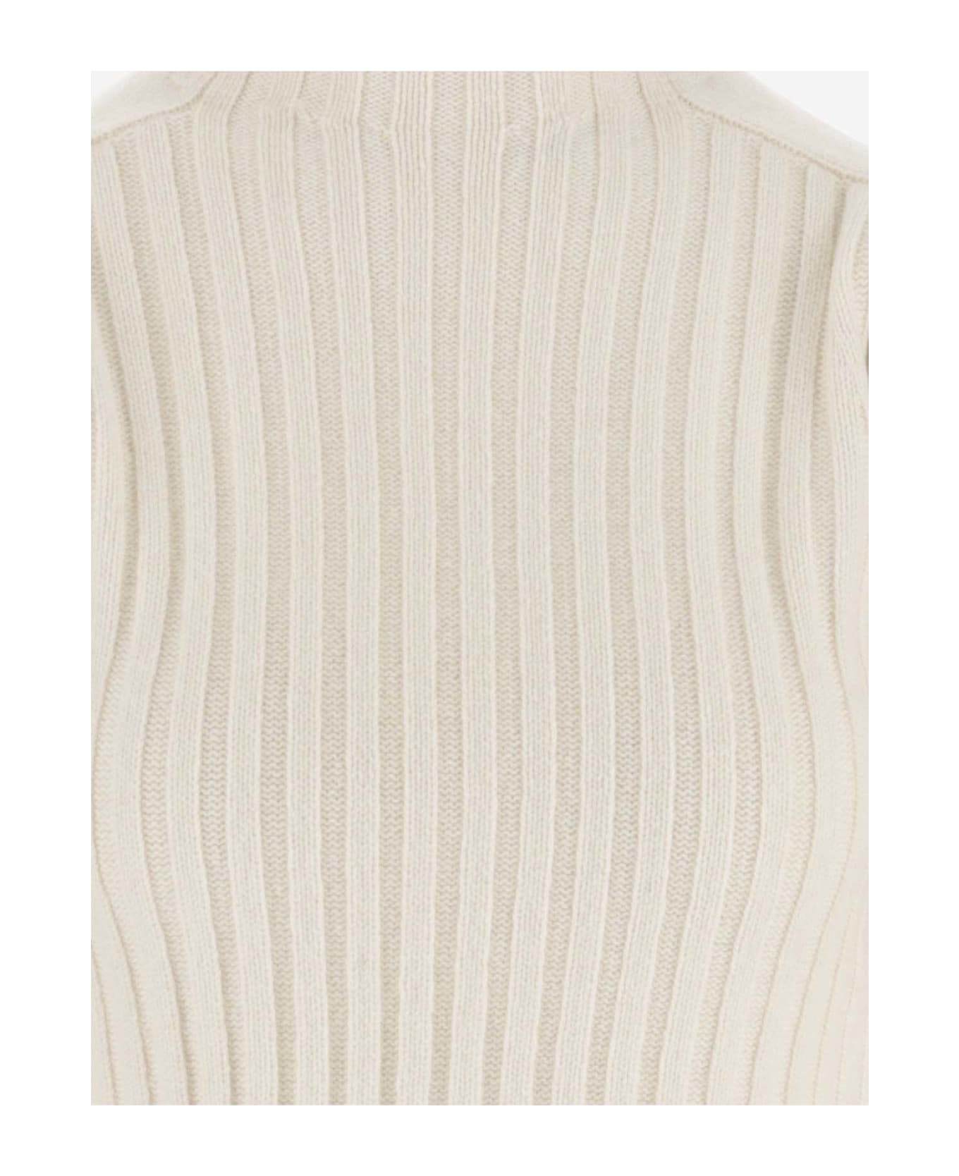 Chloé Cashmere Sweater With Balloon Sleeves - Ivory