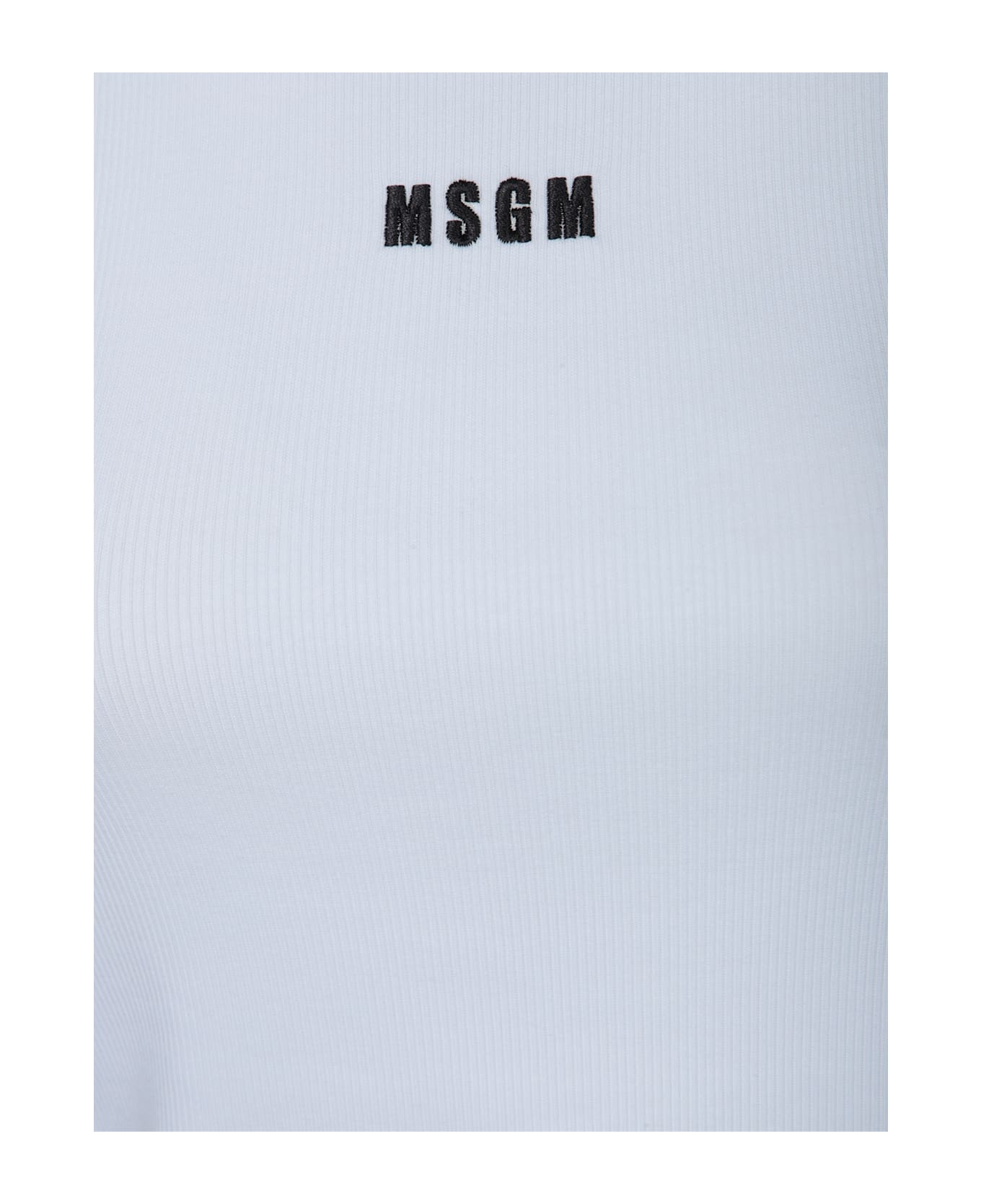 MSGM Tops With Logo - WHITE